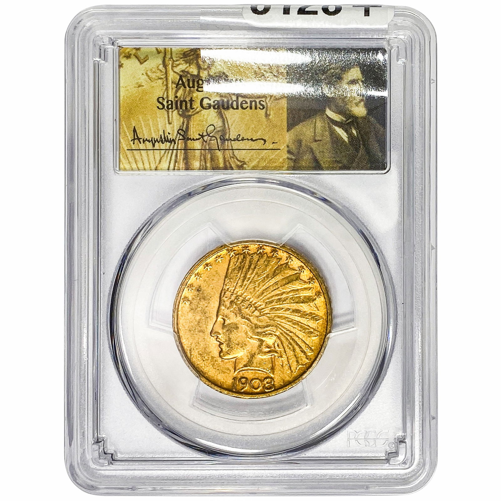 1908-D $10 Gold Eagle PCGS MS60 No Motto (1 of 2)