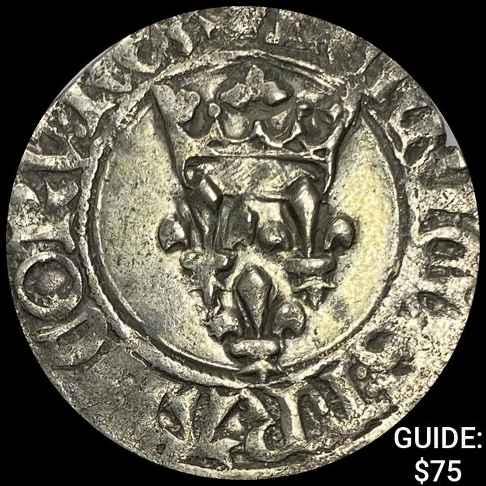 [1415-1422] France Charles VI Silver Gros NEARLY UNCIRCULATED: [1415-1422] France Charles VI Silver Gros NEARLY UNCIRCULATED
