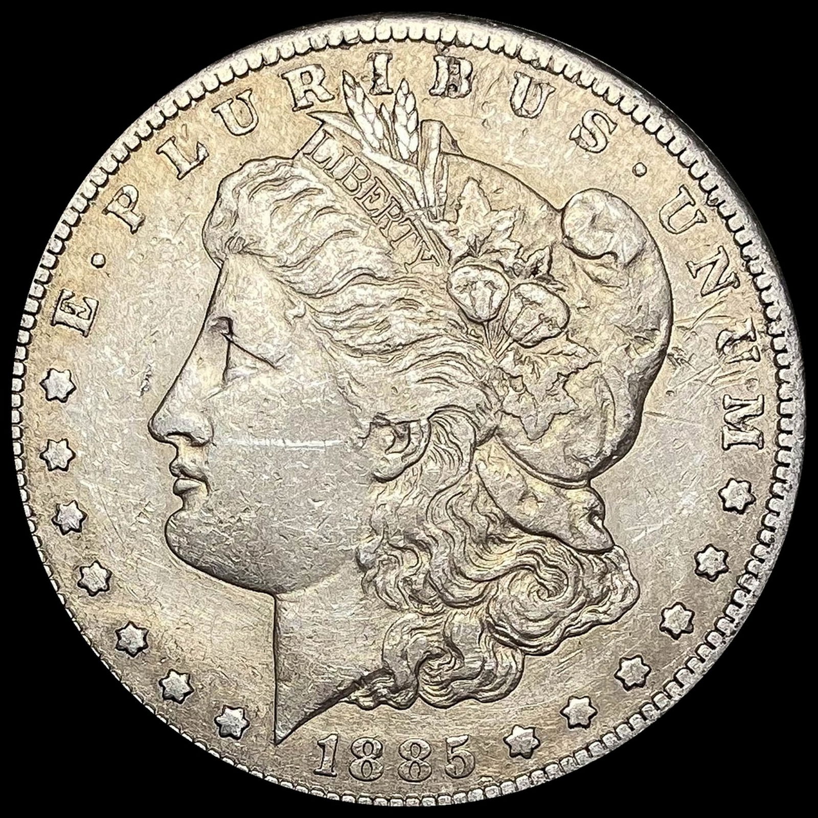 1885-S Silver Morgan Dollar ABOUT UNCIRCULATED (1 of 2)
