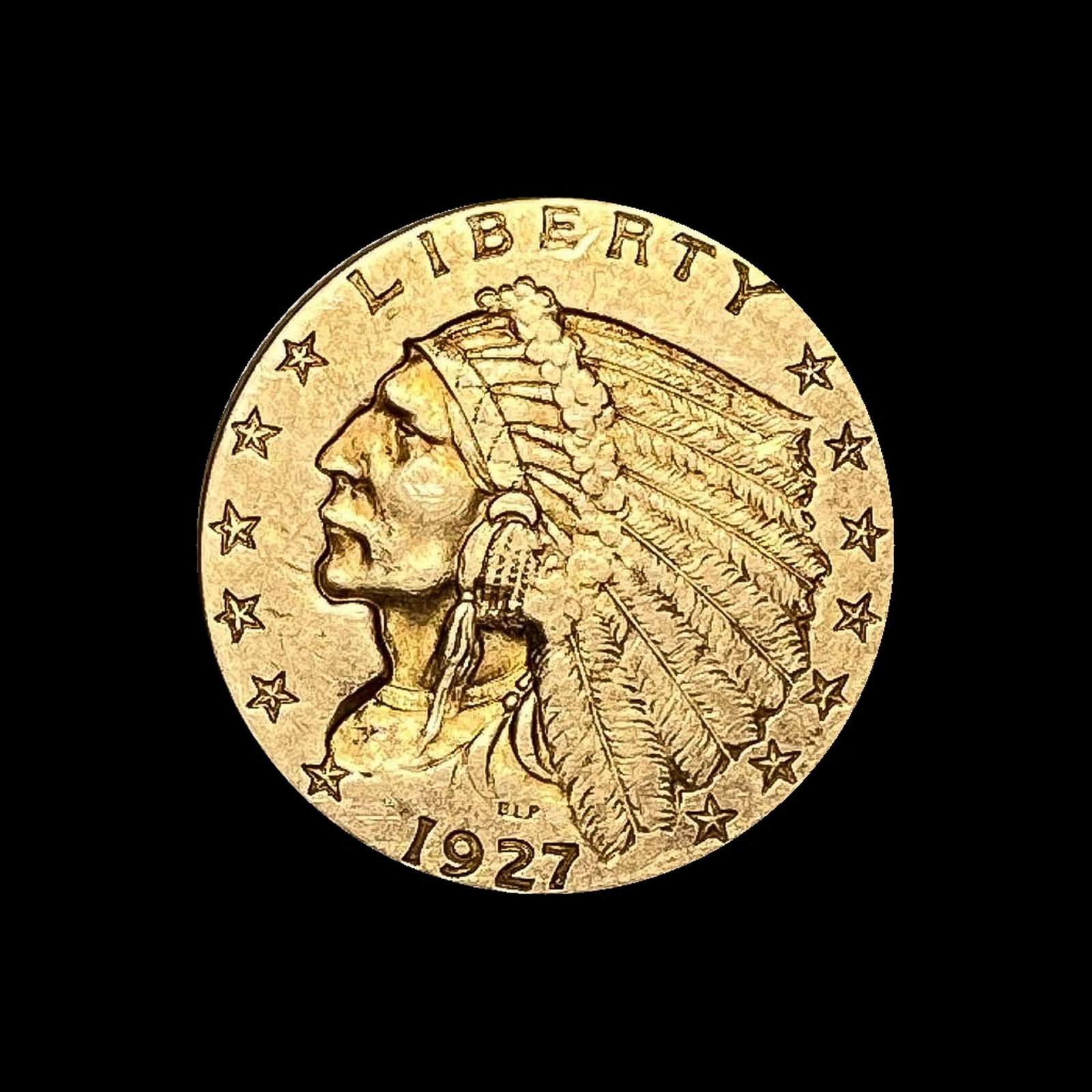 1927 Indian Head Gold $2.50 Quarter Eagle CHOICE AU (1 of 2)