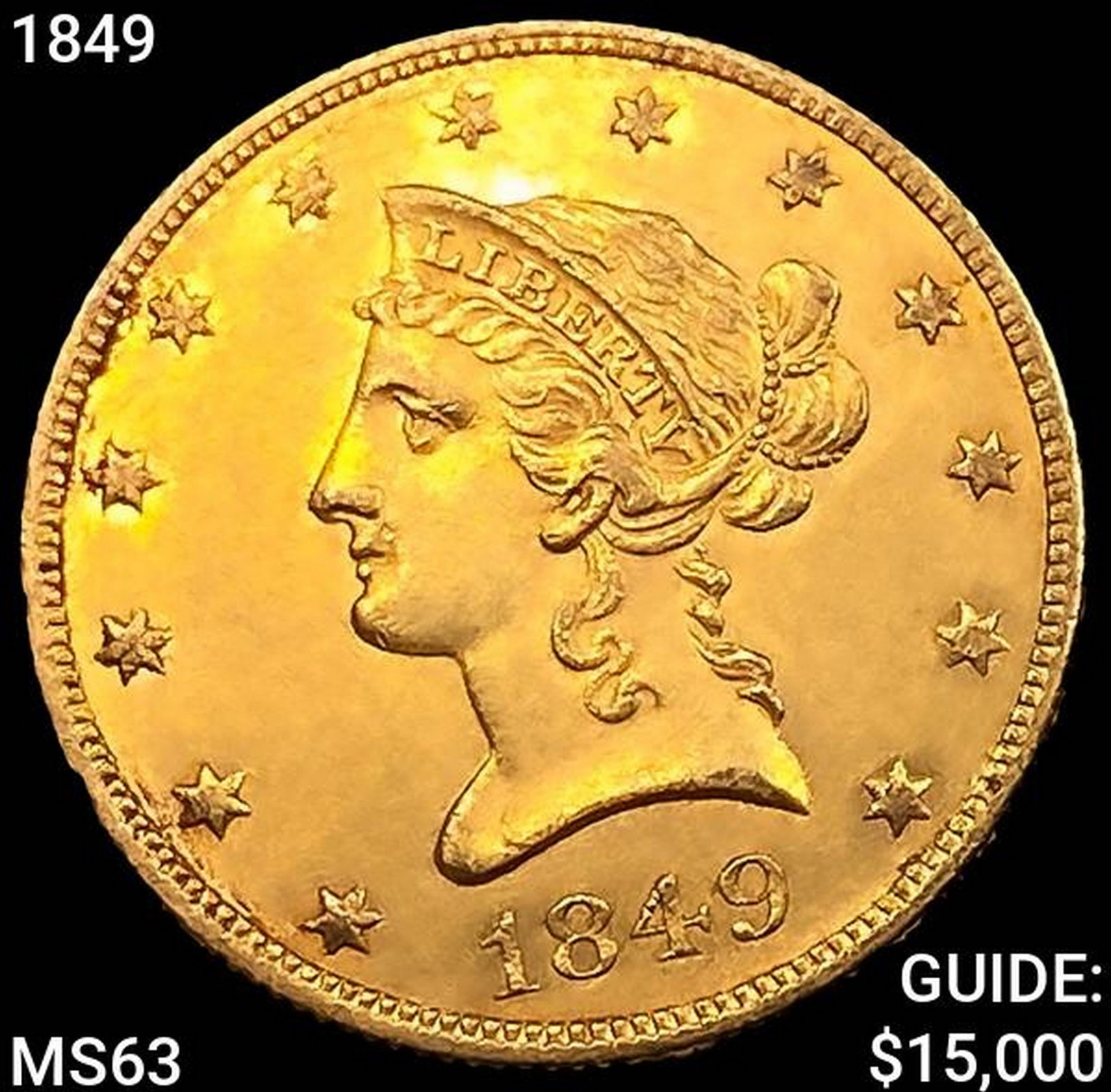 1849 $10 Gold Eagle CHOICE BU (1 of 2)