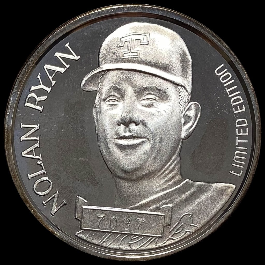 Nolan Ryan 5000 Strikeout Silver Coin 1 Troy OZ (1 of 2)