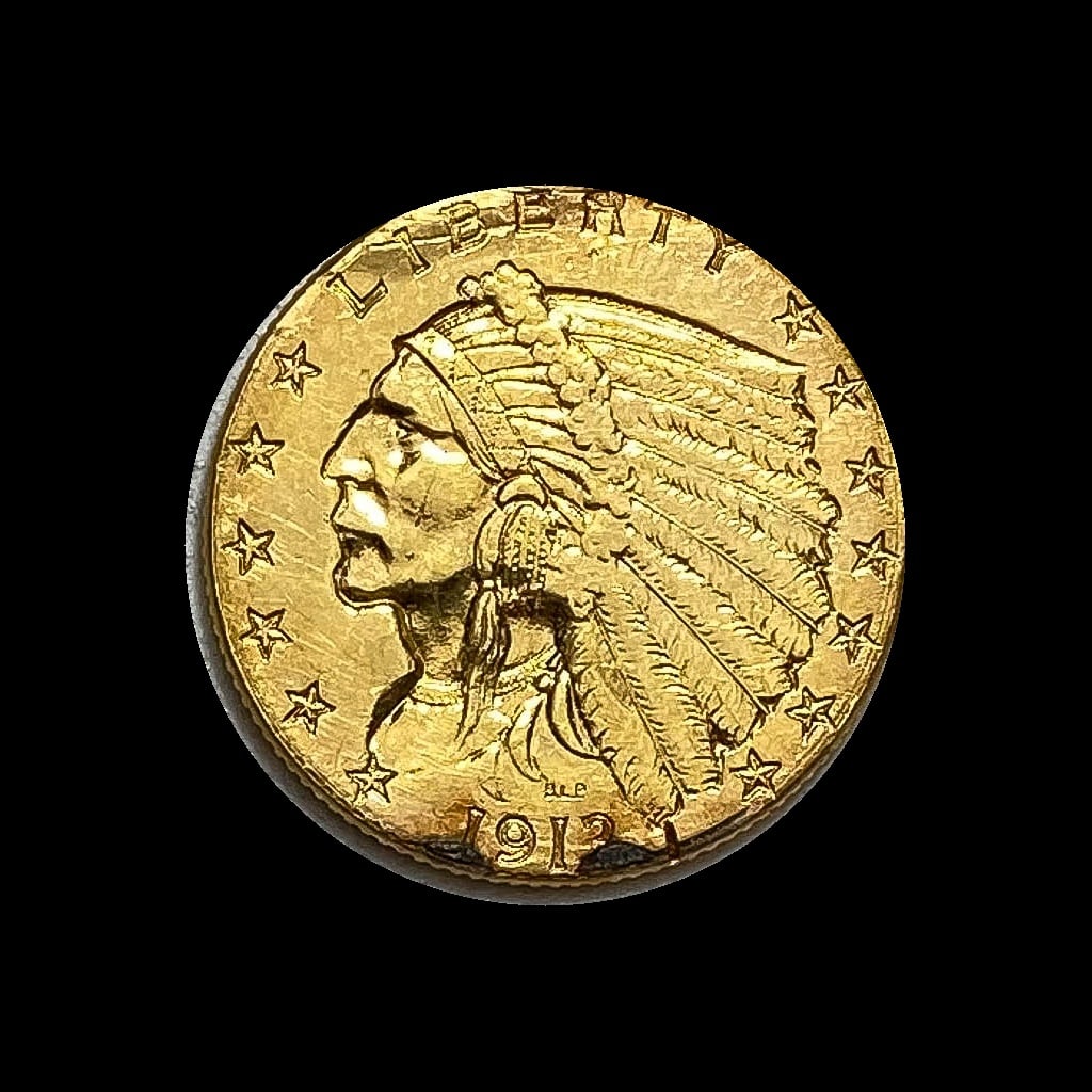 1913 Indian Head Gold $2.50 Quarter Eagle AU (1 of 2)