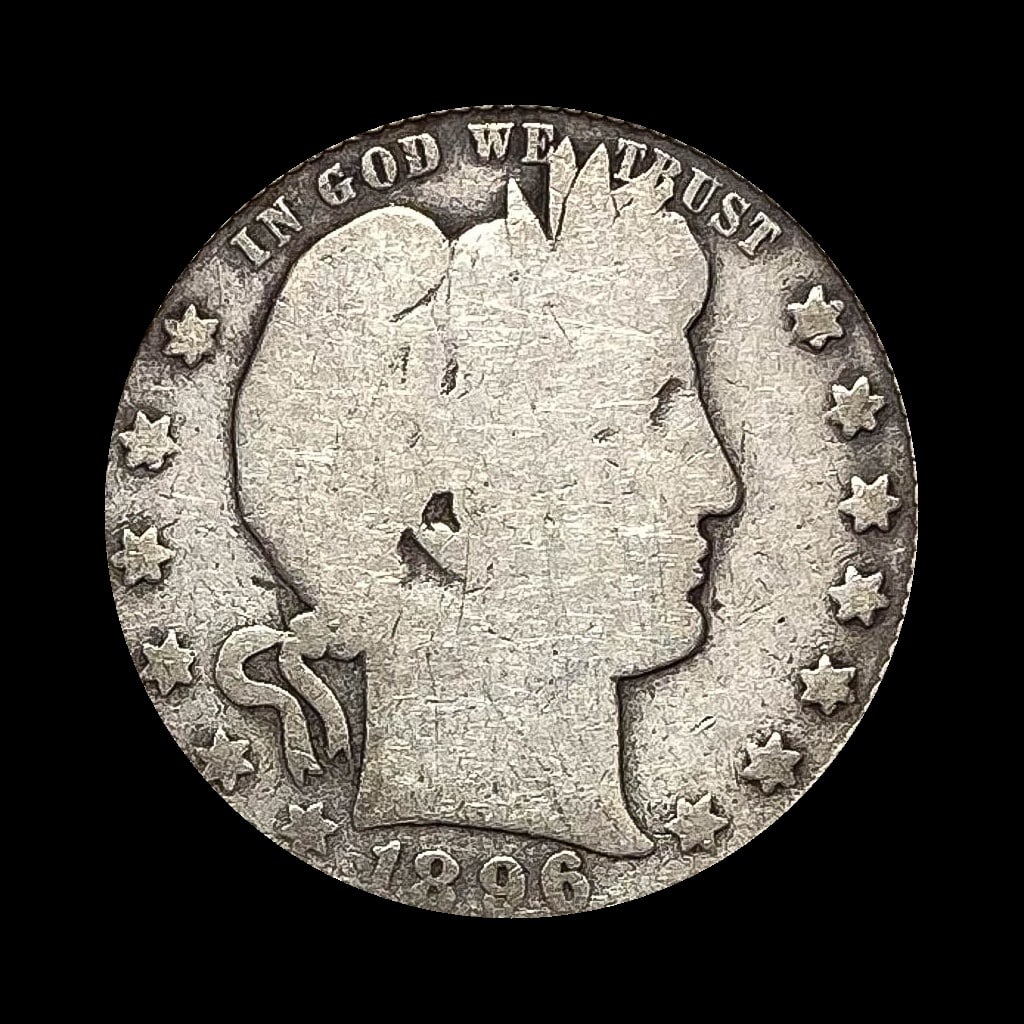 1896-O Silver Barber Quarter NICELY CIRCULATED (1 of 2)