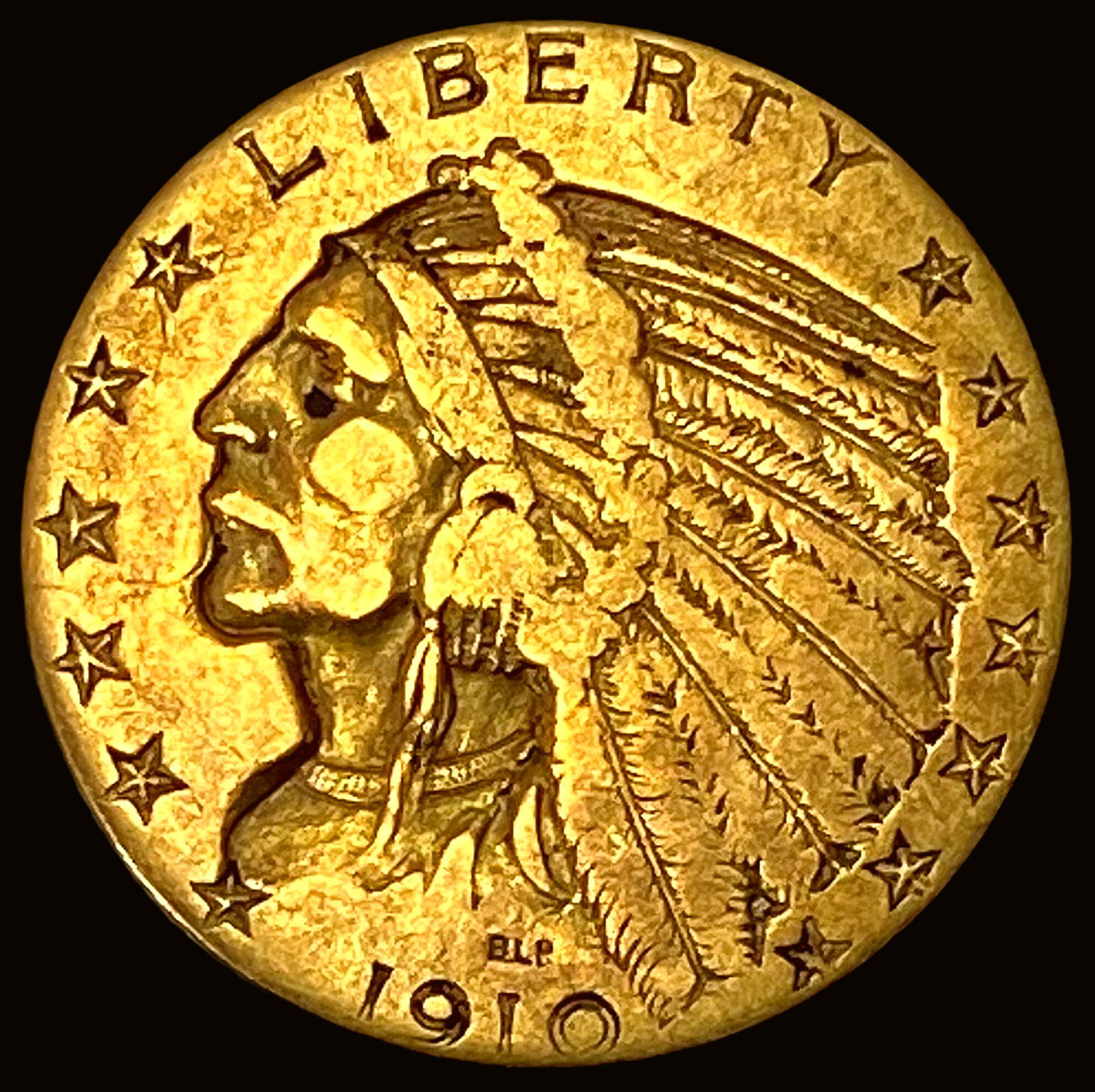 1910 Indian Head Half Eagle $5 Gold NEARLY UNCIRCULATED (1 of 2)