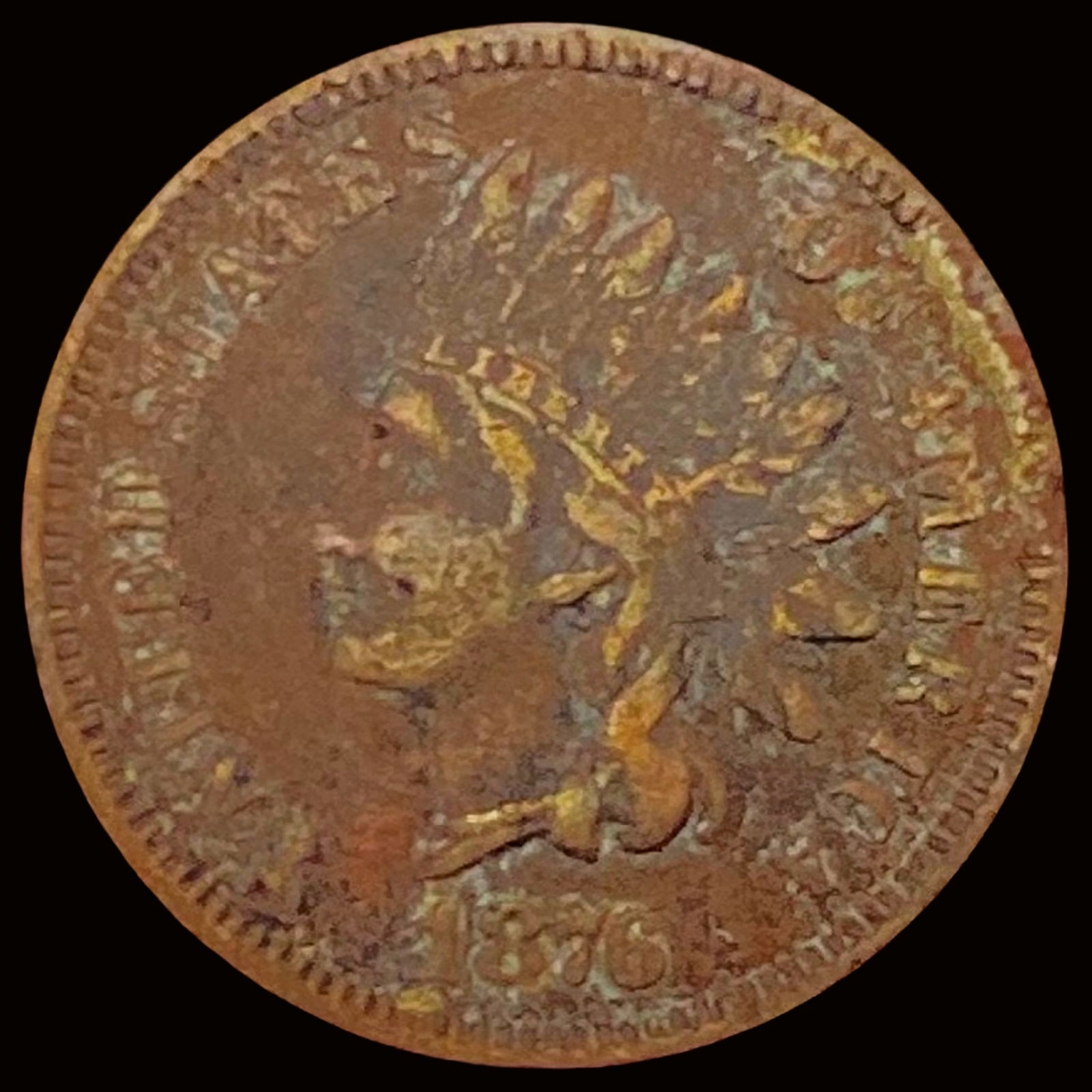 1876 Indian Head Cent NICELY CIRCULATED (1 of 2)
