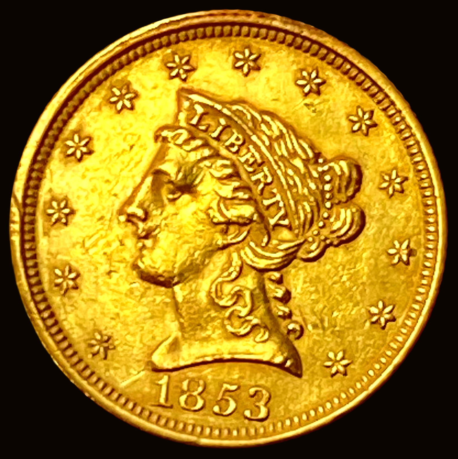 1853 Gold $2.50 Liberty Head Quarter Eagle UNCIRCULATED (1 of 2)
