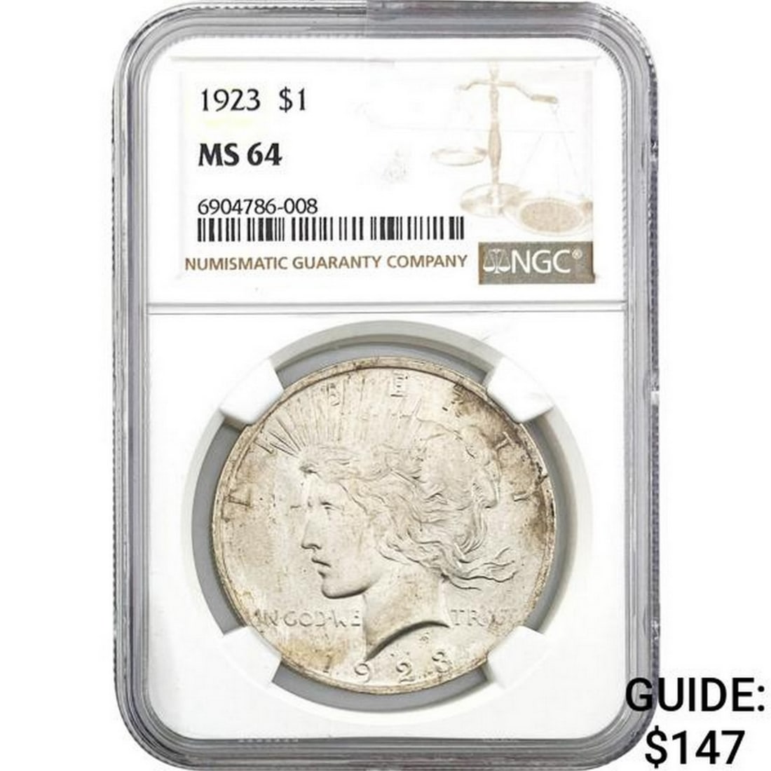 1923 $1 Peace Dollar NGC MS64 (1 of 2)