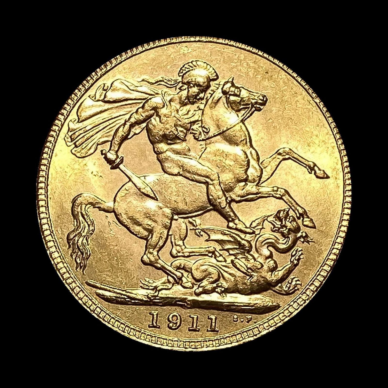 1911 Gold Sovereign UK George V .2355oz AGW GEM BU: 1911 Gold Sovereign UK George V .2355oz AGW GEM BU