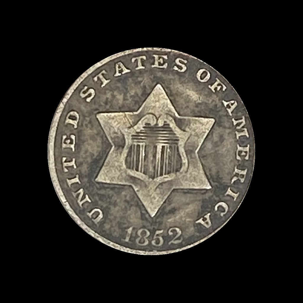 1852 Silver Three-Cent Piece LIGHTLY CIRCULATED (1 of 2)
