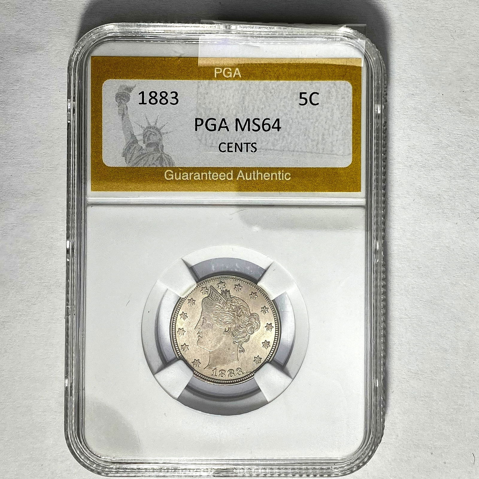 1883 Liberty Head Nickel w/Cent PGA MS64 (1 of 2)
