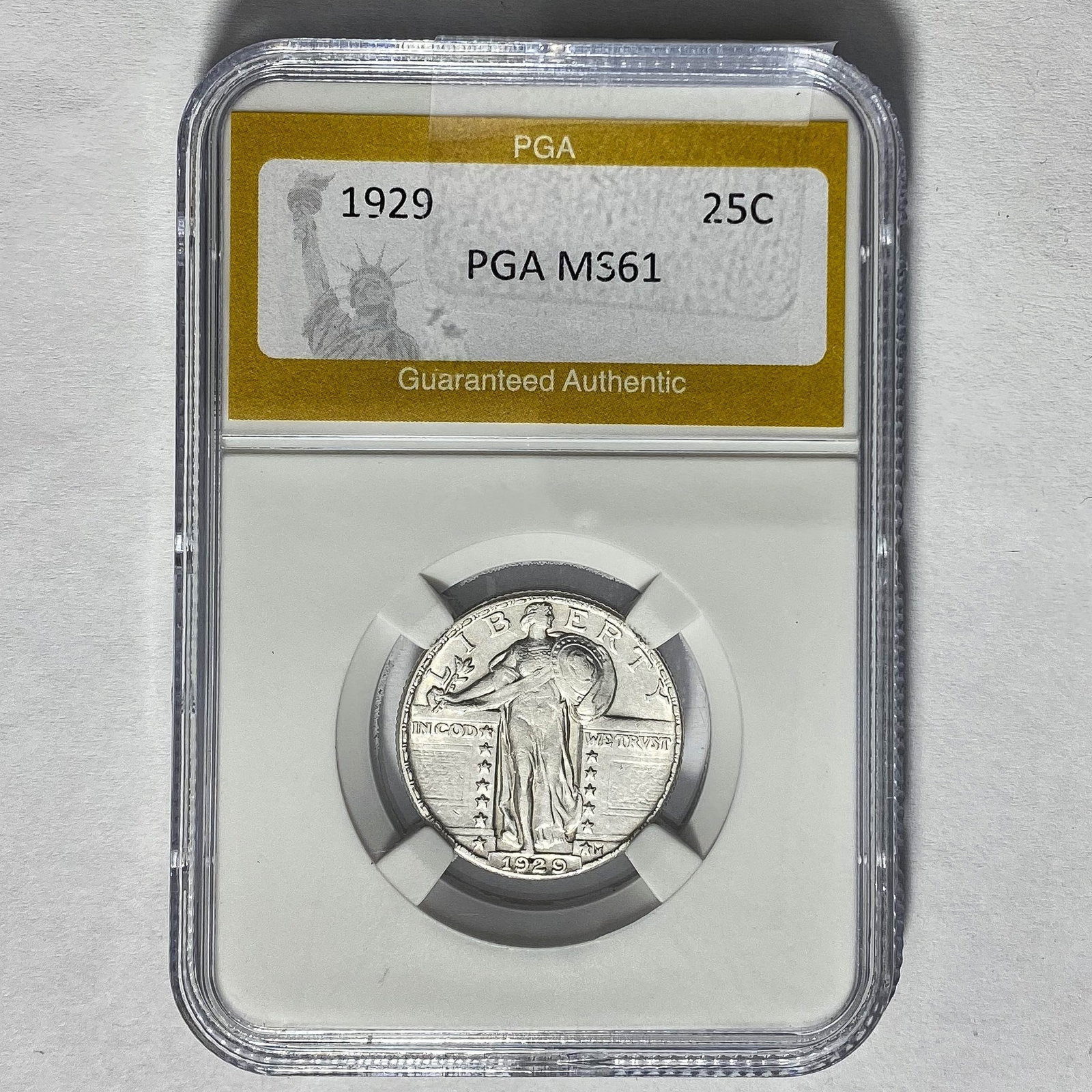 1929 Standing Liberty Quarter PGA MS61: 1929 Standing Liberty Quarter PGA MS61