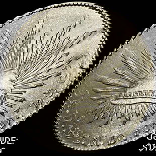 1893Do ND Mexico Silver 8 Reales Cap&Ray CHOICE AU: 1893Do ND Mexico Silver 8 Reales Cap&Ray CHOICE AU