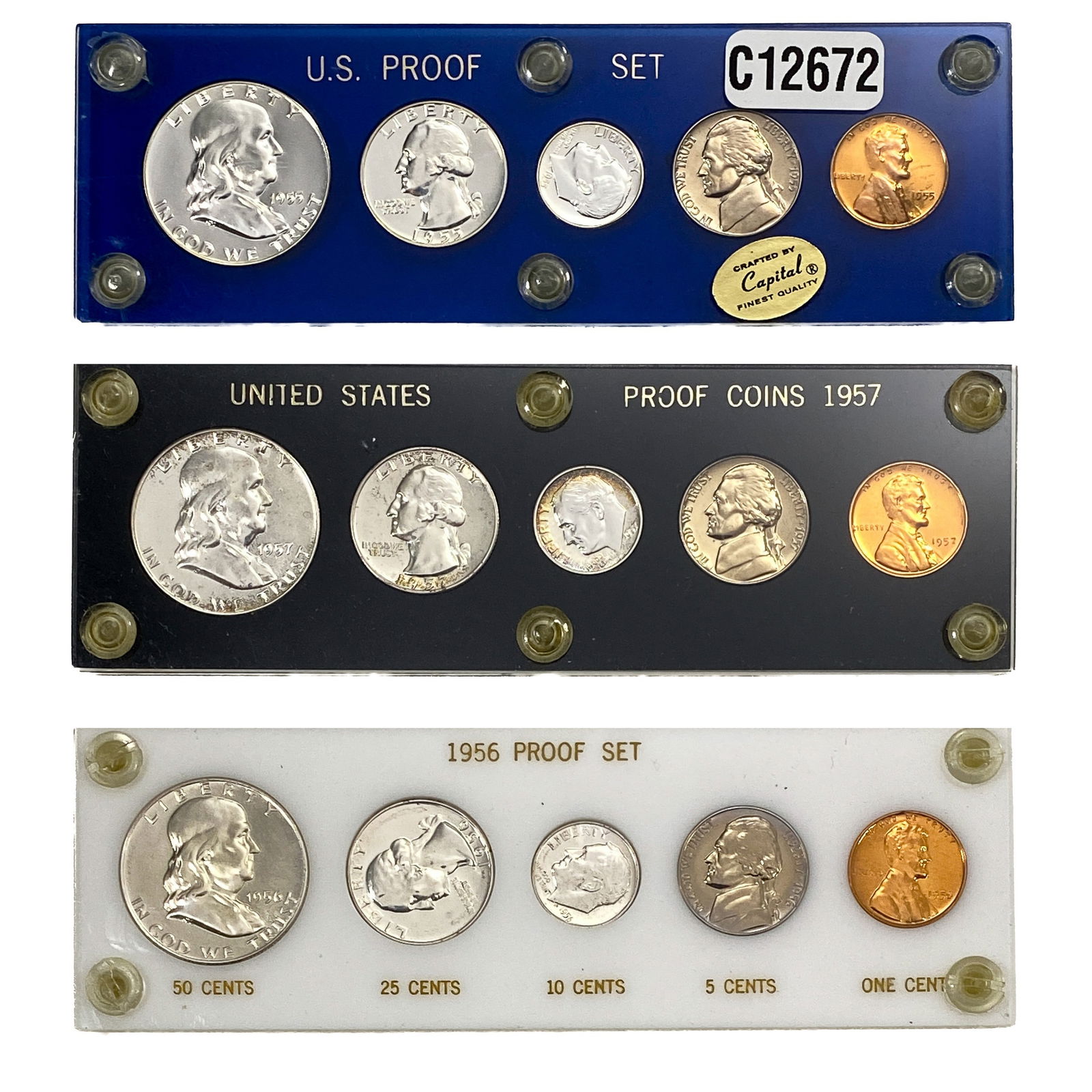 1955-1957 [3] U.S. Proof Sets (1 of 2)