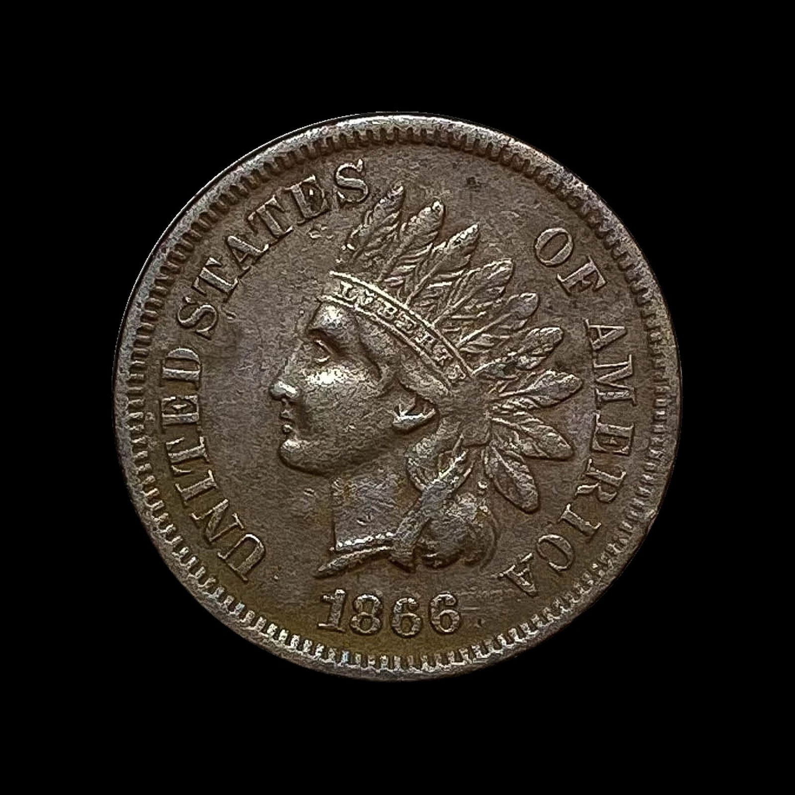 1866 Indian Head Cent CLOSELY UNCIRCULATED (1 of 2)
