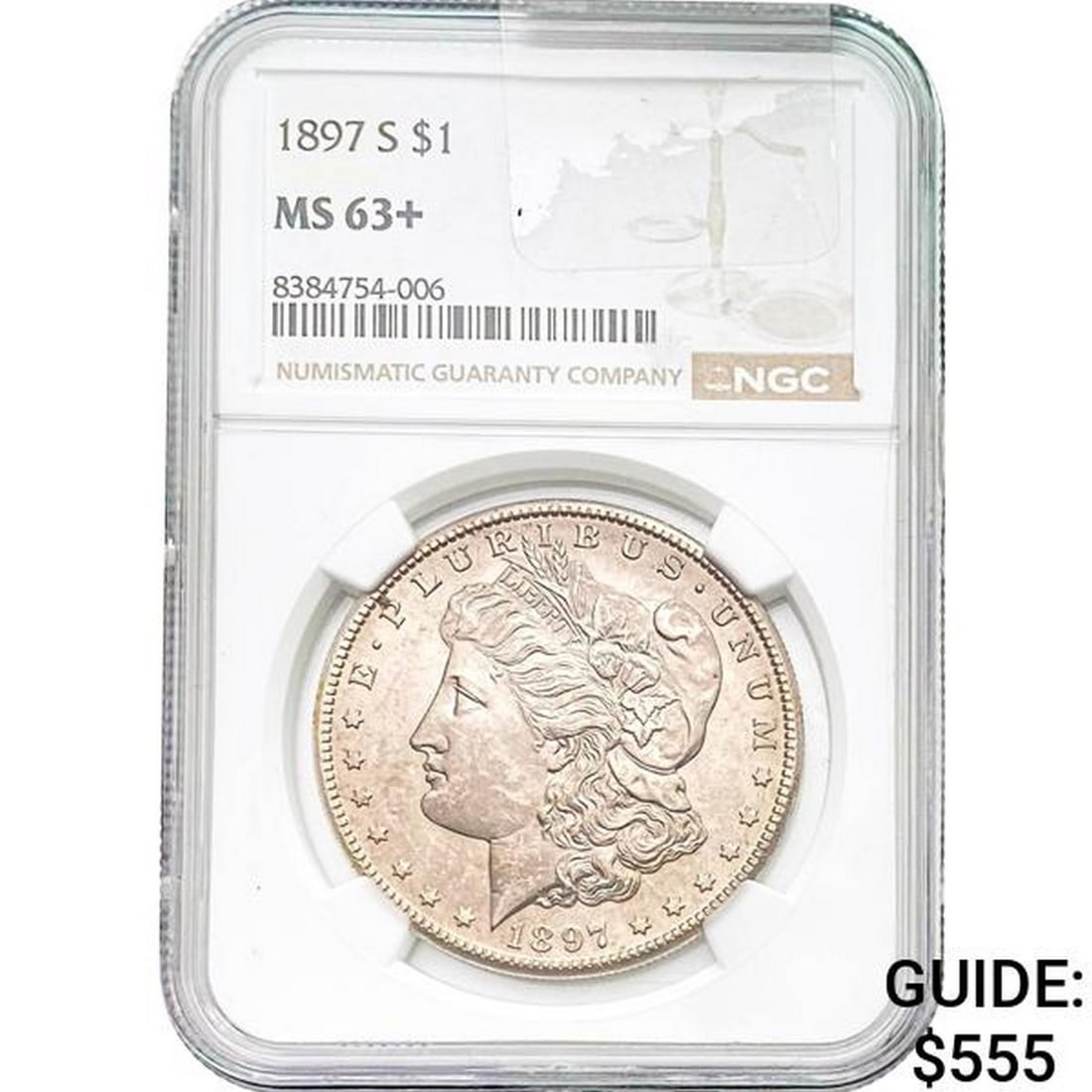 1897-S Morgan Silver Dollar NGC MS63+ (1 of 2)