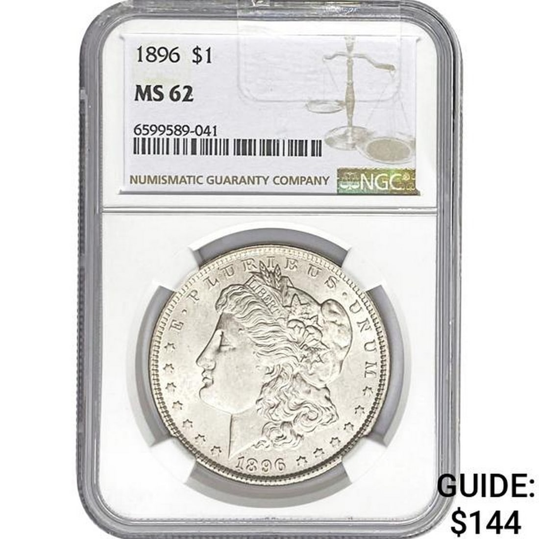1896 Morgan Silver Dollar NGC MS62 (1 of 2)