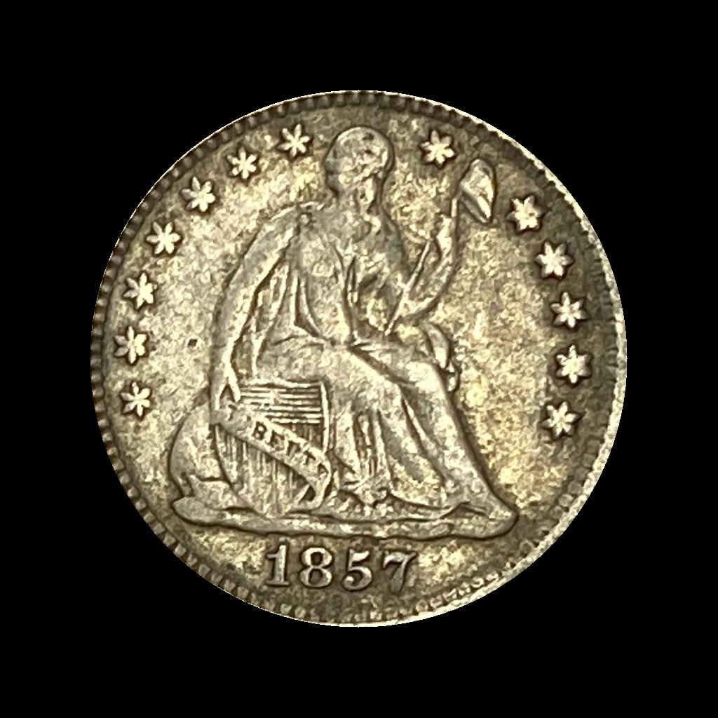 1857 Seated Liberty Half Dime UNCIRCULATED (1 of 2)