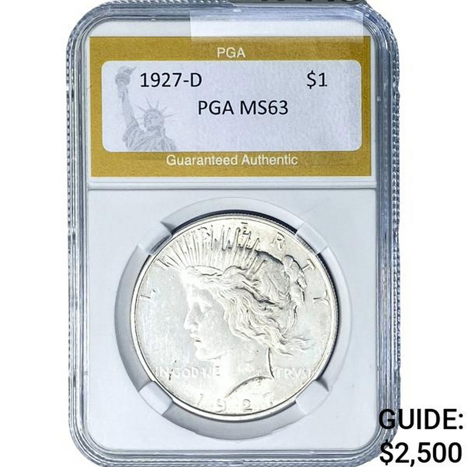 1927-D Peace Dollar PGA MS63 (1 of 2)
