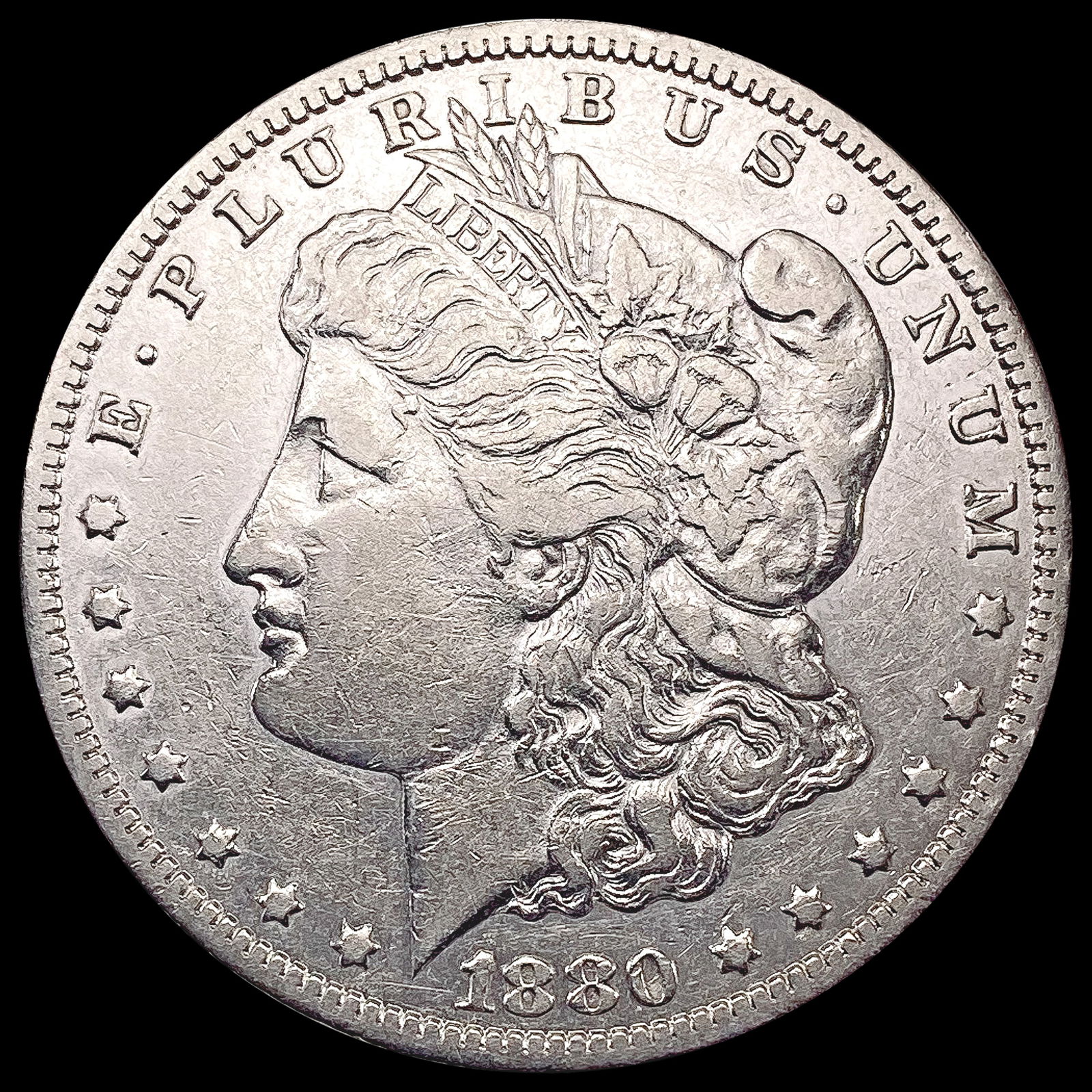 1880-CC Morgan Silver Dollar NEARLY UNCIRCULATED (1 of 2)
