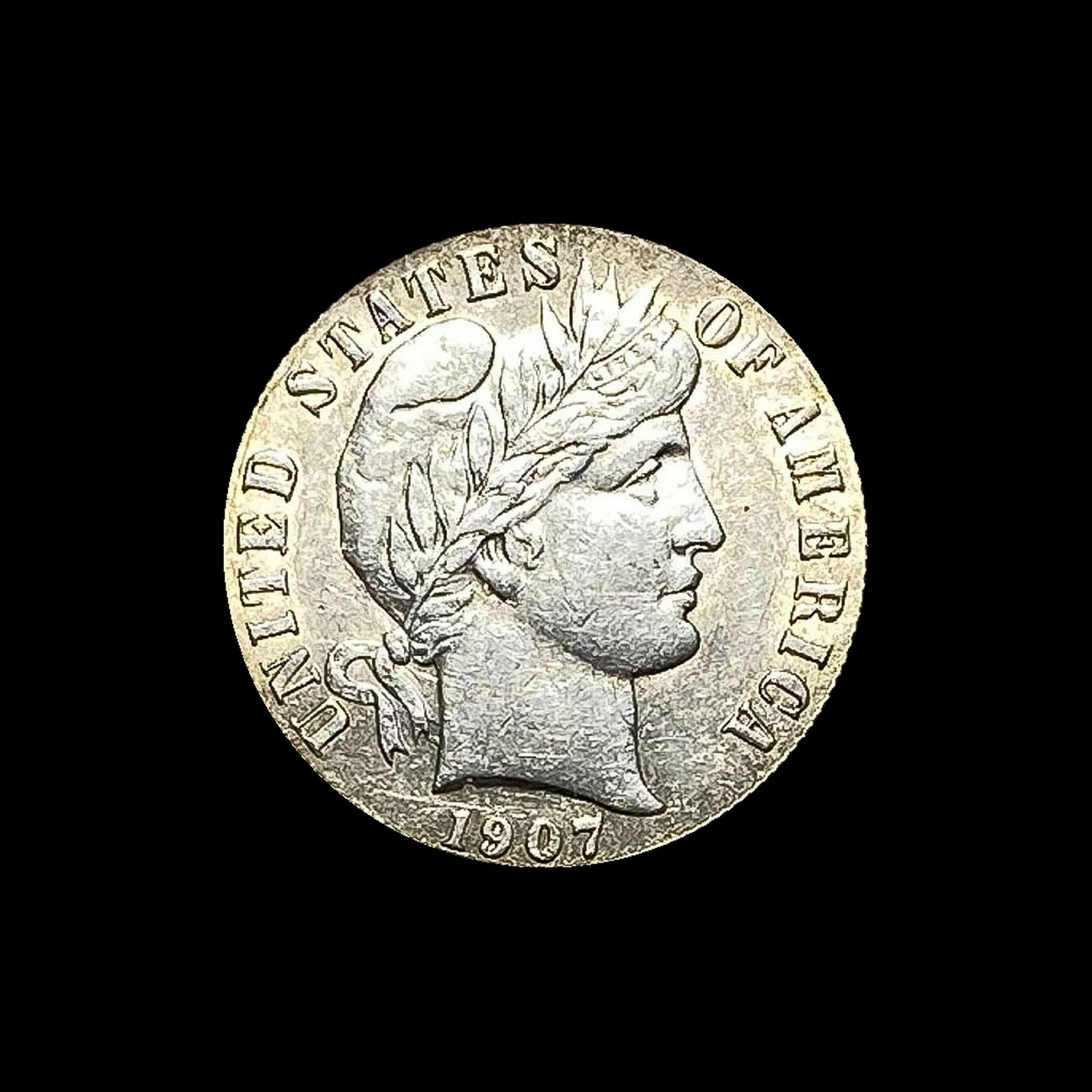 1907 Barber Dime CHOICE BU (1 of 2)