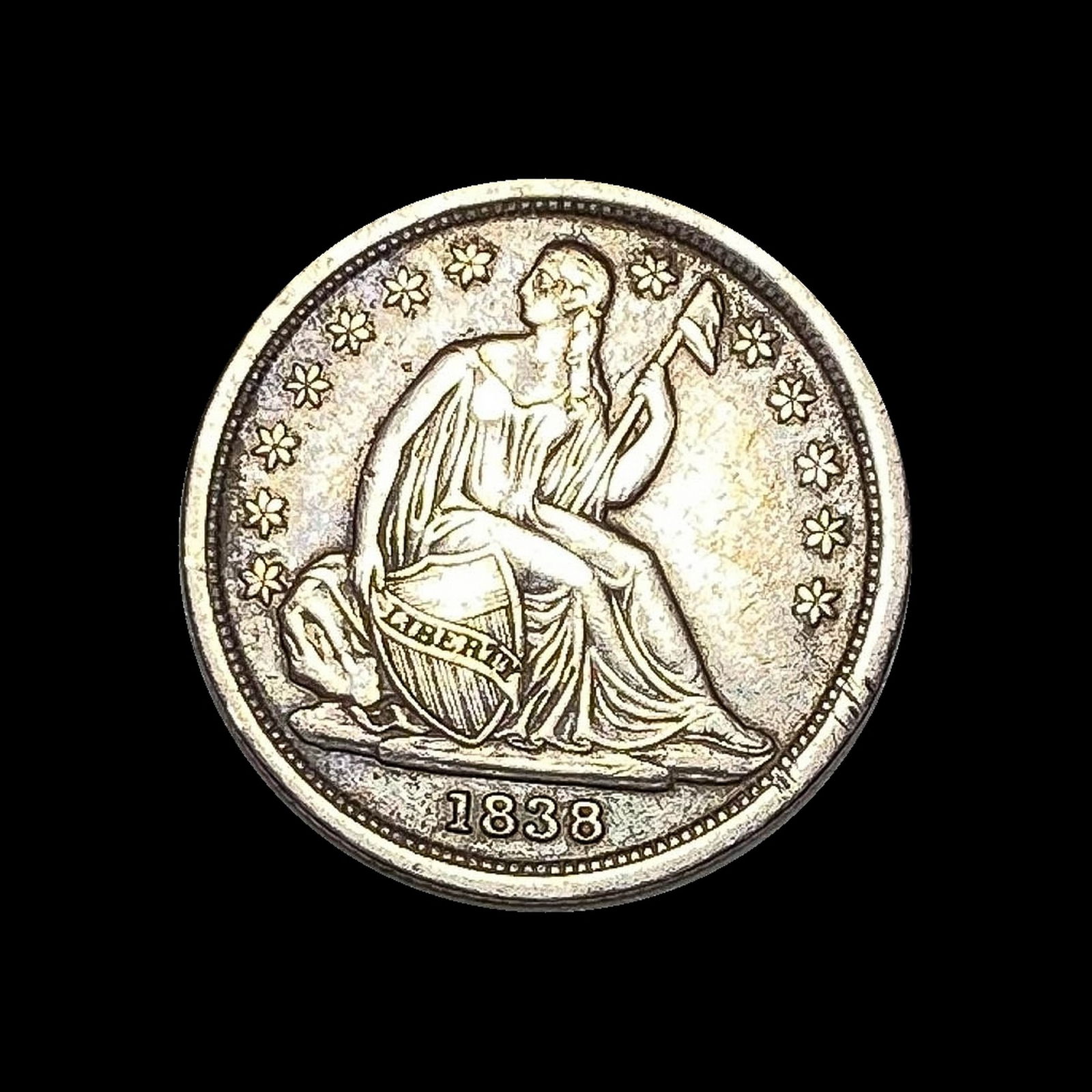 1838 Seated Liberty Dime CLOSELY UNCIRCULATED (1 of 2)