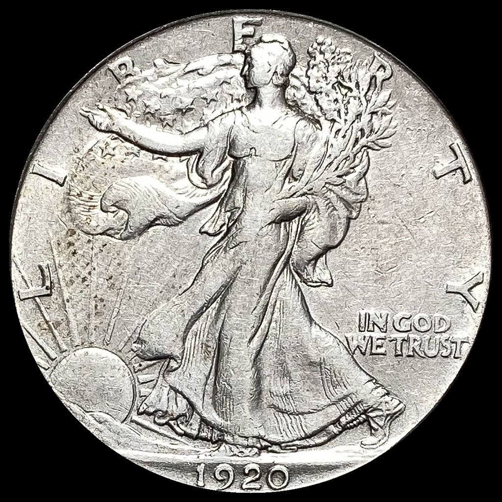 1920 Silver Walking Liberty Half Dollar CLOSELY UNCIRCULATED (1 of 2)
