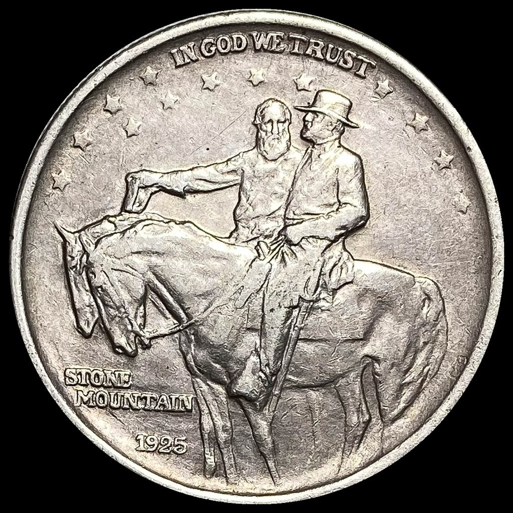 1925 Stone Mountain Silver Half Dollar CHOICE AU (1 of 2)