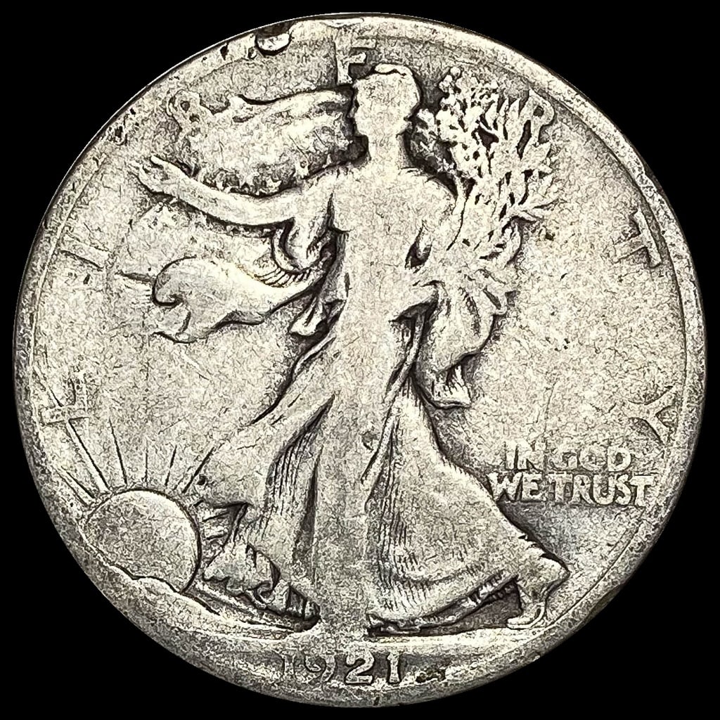 1921-S Silver Walking Liberty Half Dollar NICELY CIRCULATED (1 of 2)