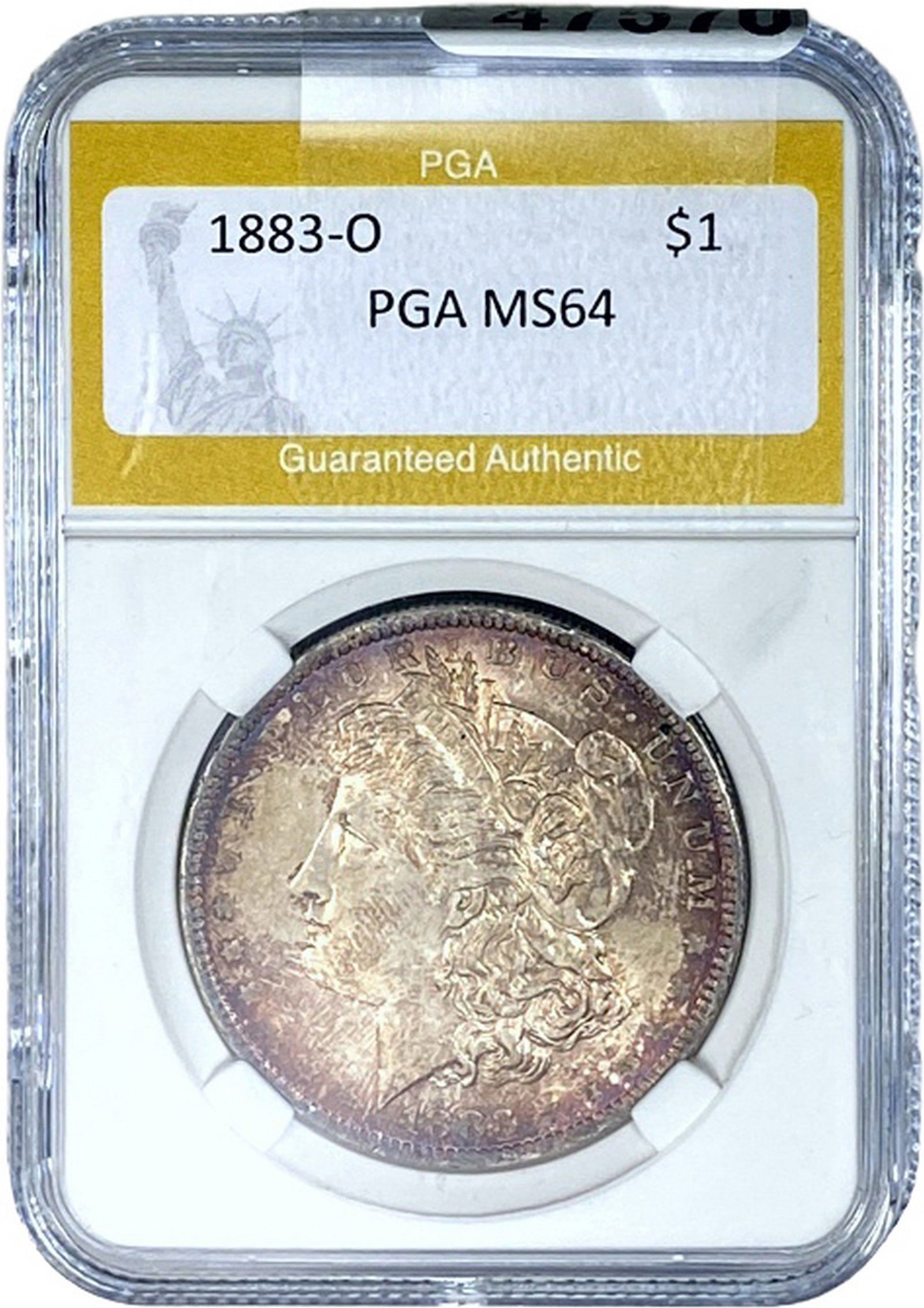 1883-O Morgan Silver Dollar PGA MS64: 1883-O Morgan Silver Dollar PGA MS64