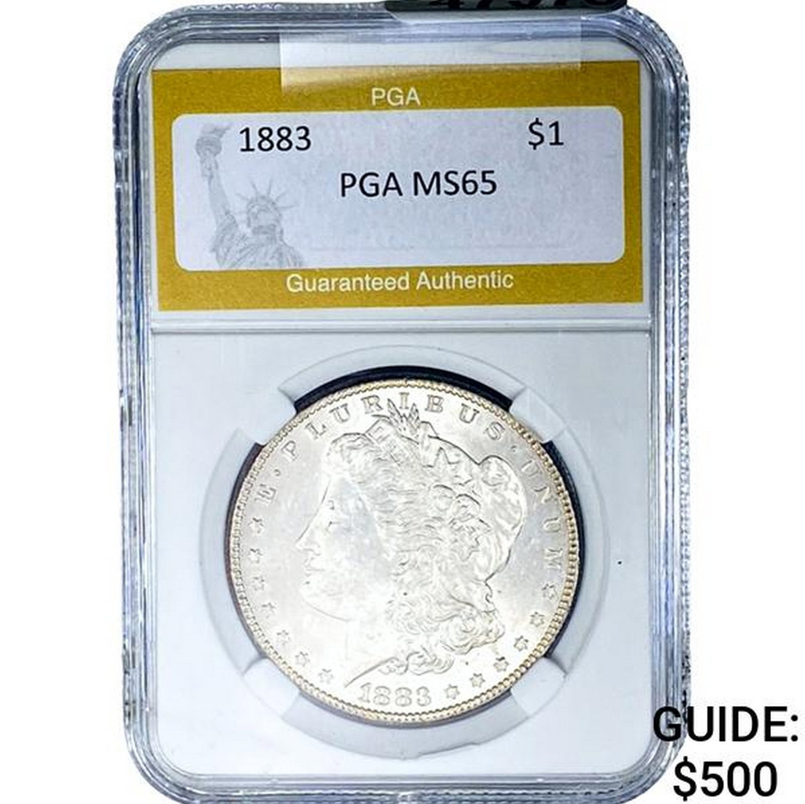 1883 Morgan Silver Dollar PGA MS65: 1883 Morgan Silver Dollar PGA MS65