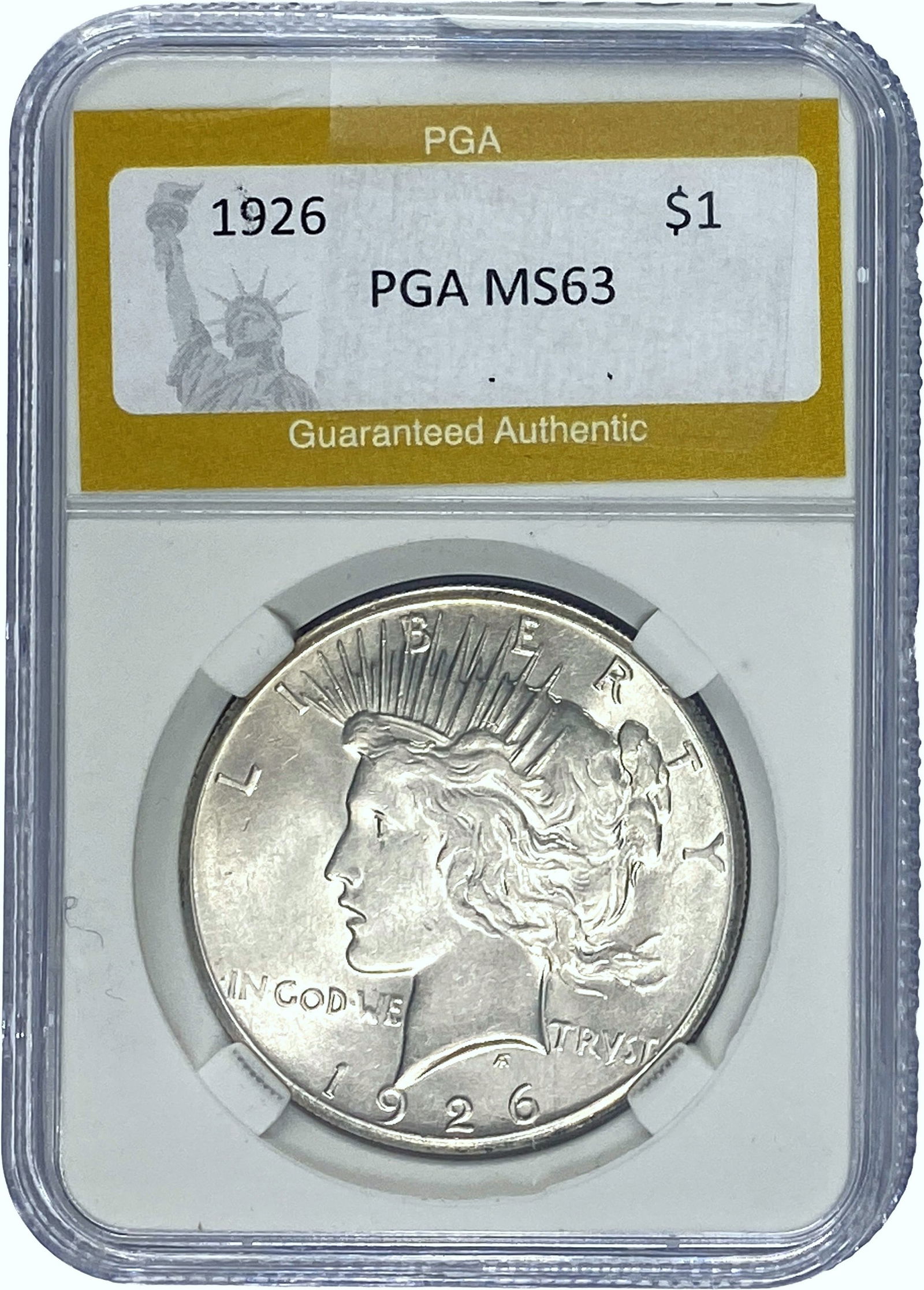 1926 Silver Peace Dollar PGA MS63 (1 of 2)