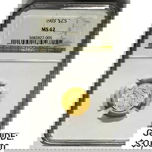 1903 $2.50 Gold Quarter Eagle NGC MS62: 1903 $2.50 Gold Quarter Eagle NGC MS62