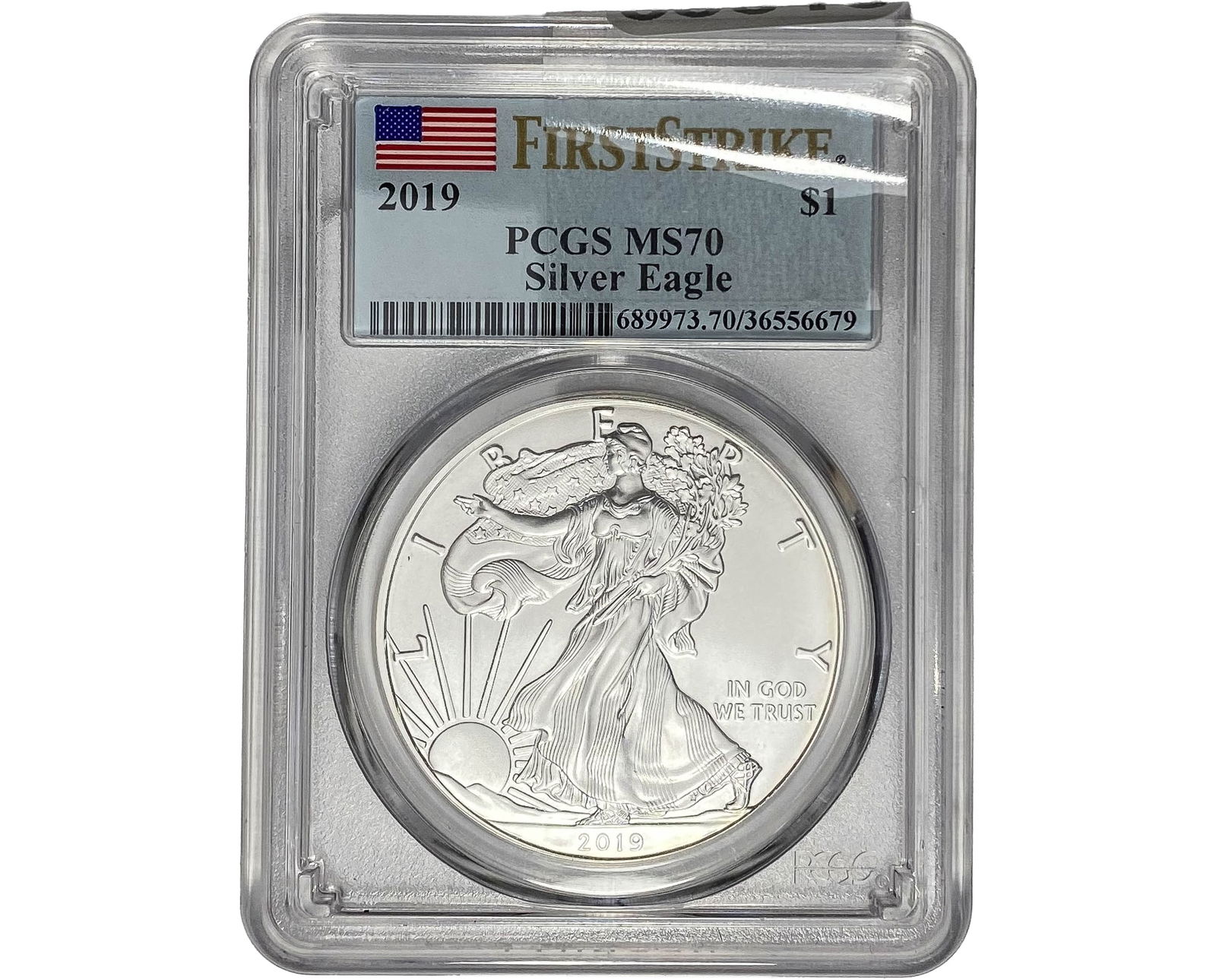 2019 Silver Eagle PCGS MS70 (1 of 2)