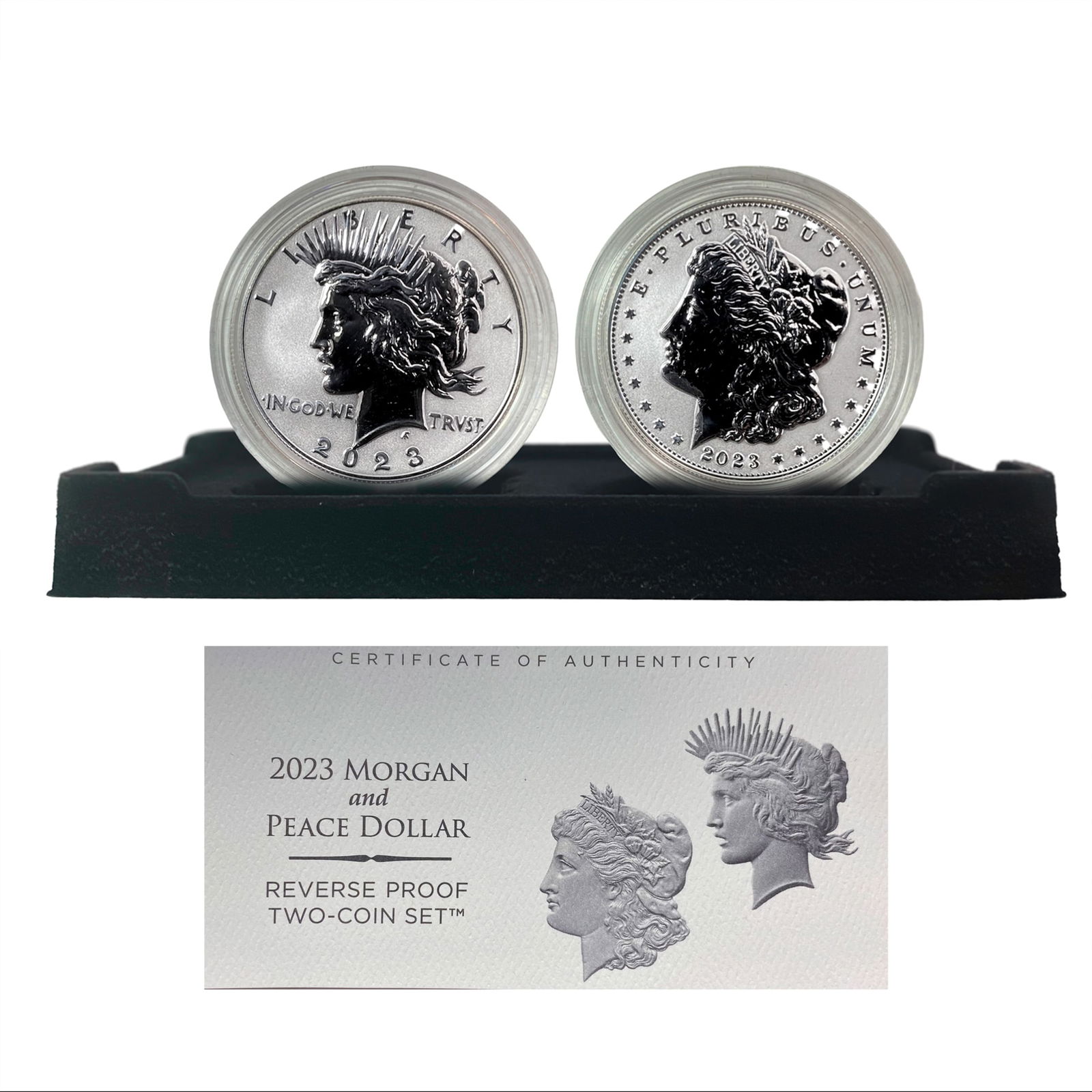 [2]2023 Morgan&Peace Dollar Reverse Proof Set (1 of 4)