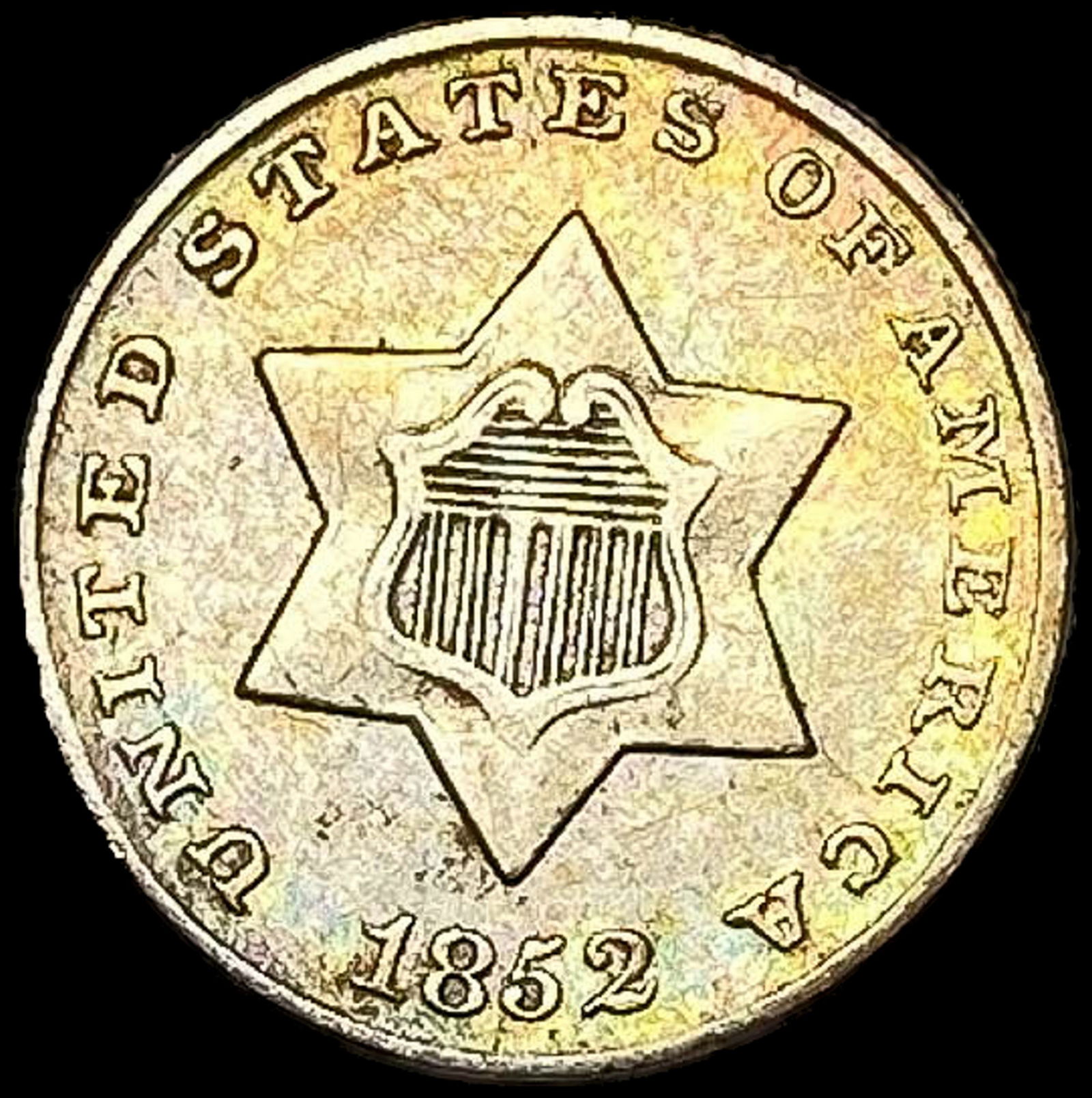 1852 Silver Three-Cent Piece CLOSELY UNCIRCULATED (1 of 2)