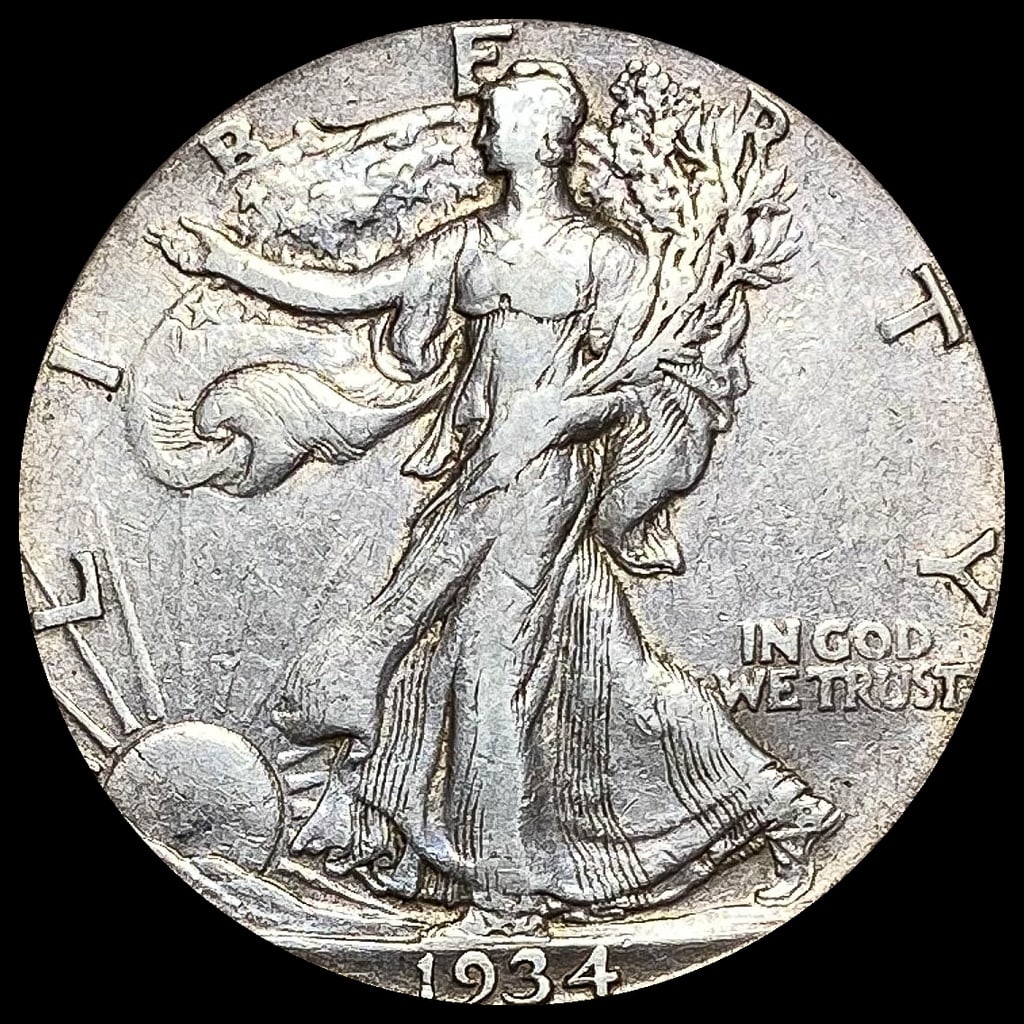 1934-S Silver Walking Liberty Half Dollar NEARLY UNCIRCULATED (1 of 2)