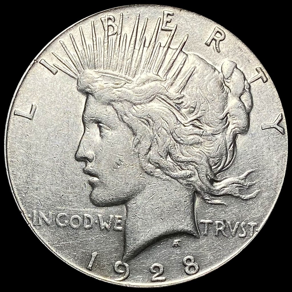 1928-S Silver Peace Dollar NEARLY UNCIRCULATED (1 of 2)