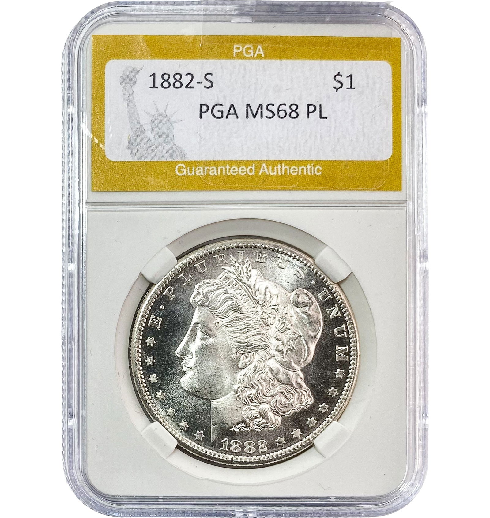 1882-S Morgan Silver Dollar PGA MS68 PL (1 of 2)
