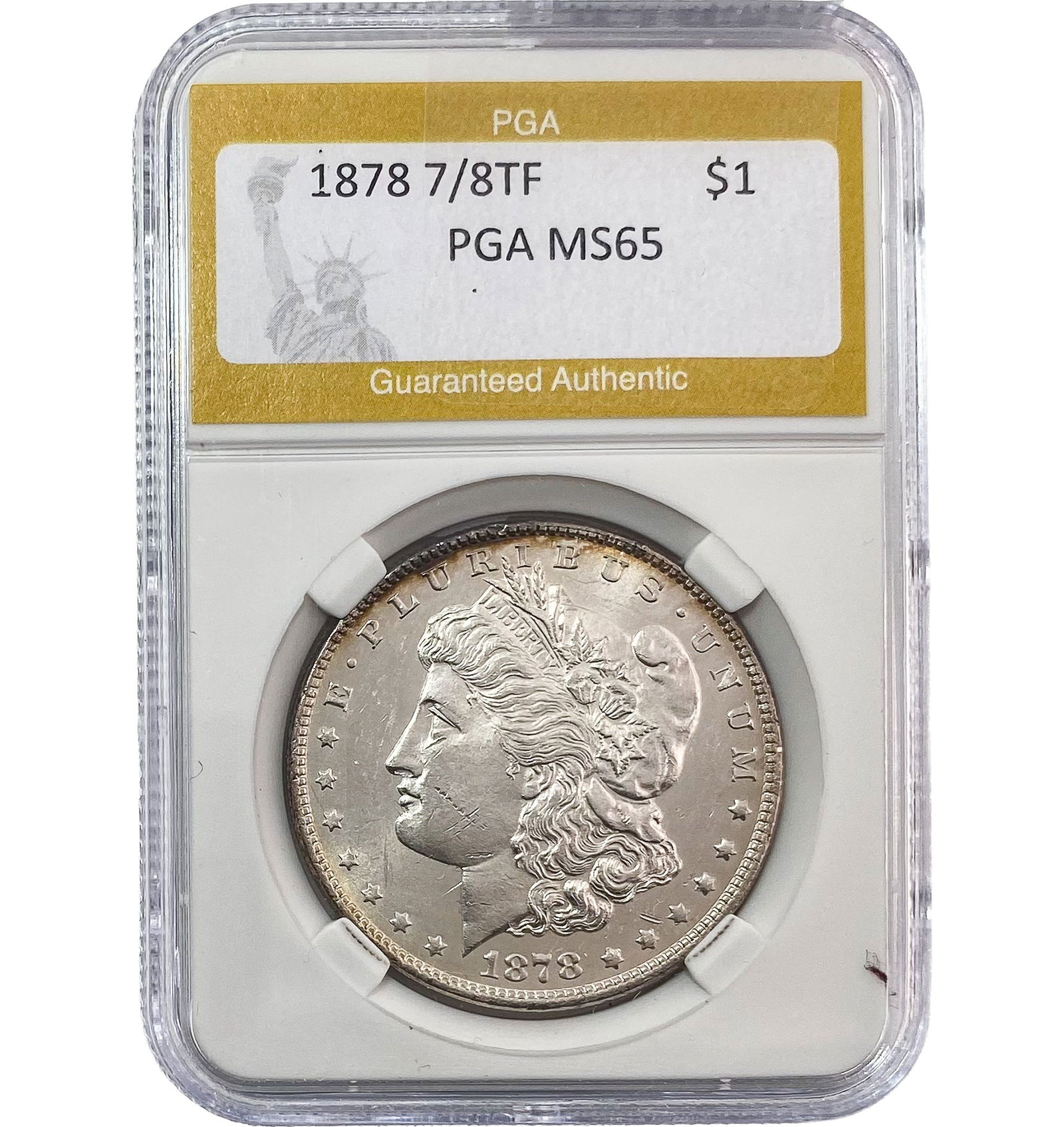 1878 7/8TF Morgan Silver Dollar PGA MS65 (1 of 2)
