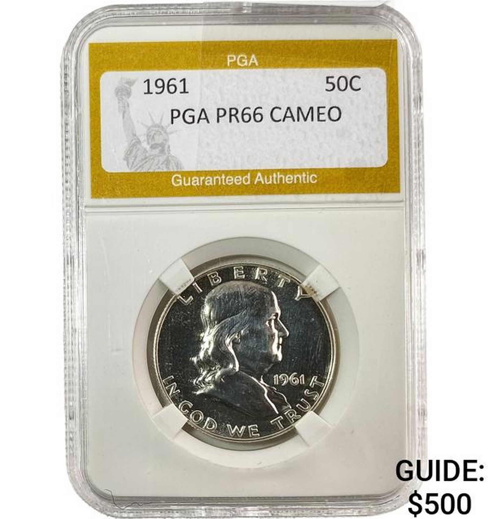 1961 Franklin Half Dollar PGA PR66 CAMEO (1 of 2)
