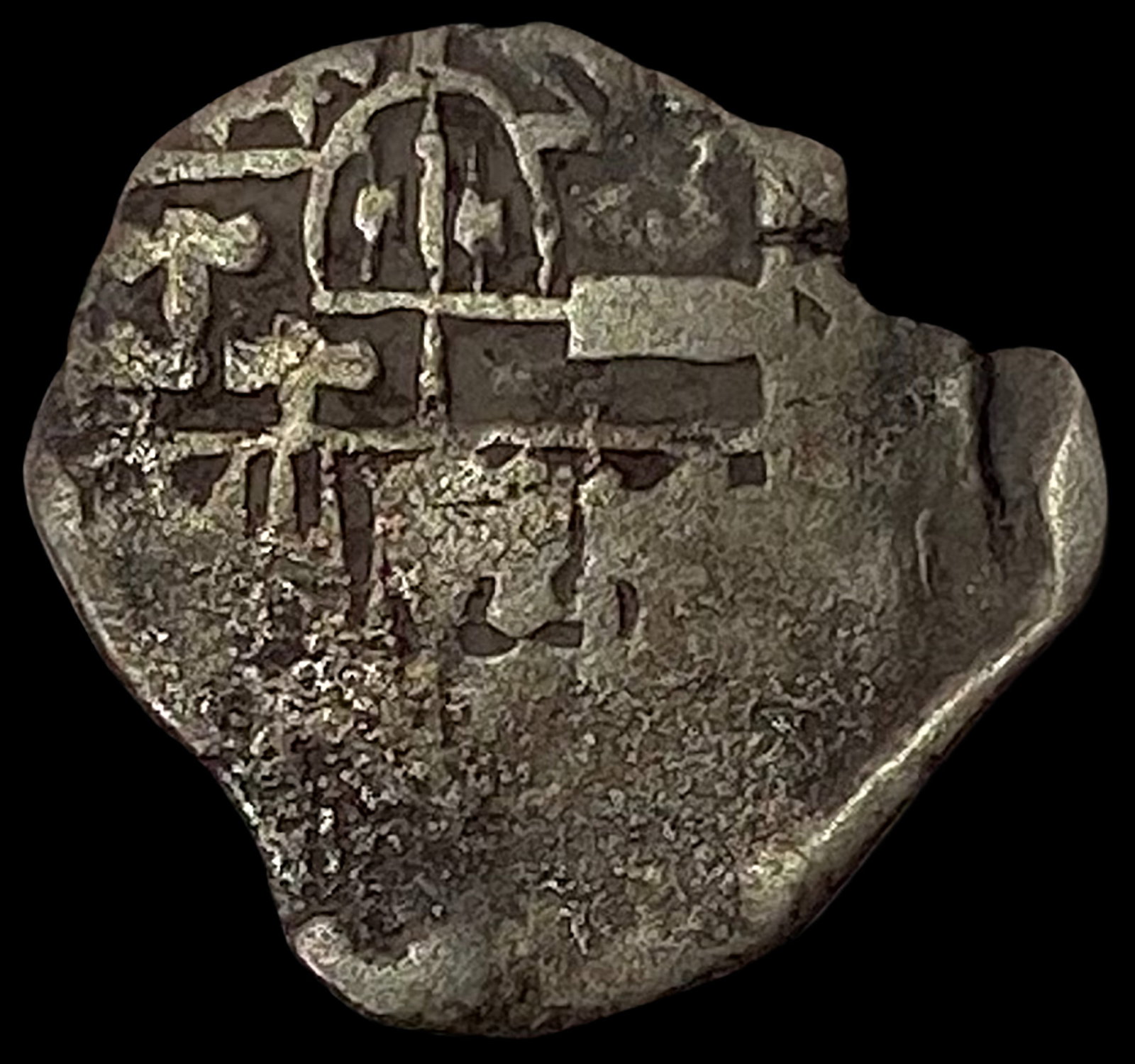 1500s-1600s Spanish Colonial Silver Cob NEARLY UNCIRCULATED: 1500s-1600s Spanish Colonial Silver Cob NEARLY UNCIRCULATED
