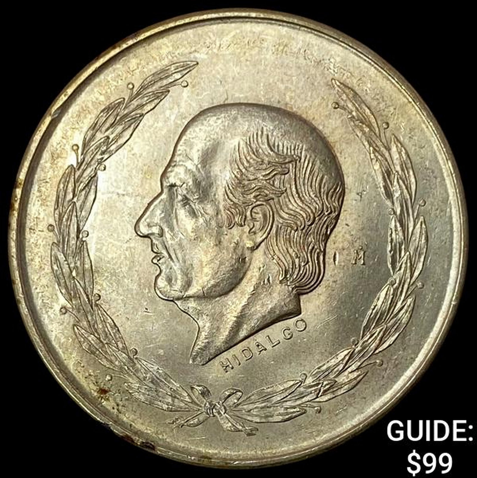 1951-M Mexico Silver 5 Peso Hildalgo UNCIRCULATED: 1951-M Mexico Silver 5 Peso Hildalgo UNCIRCULATED