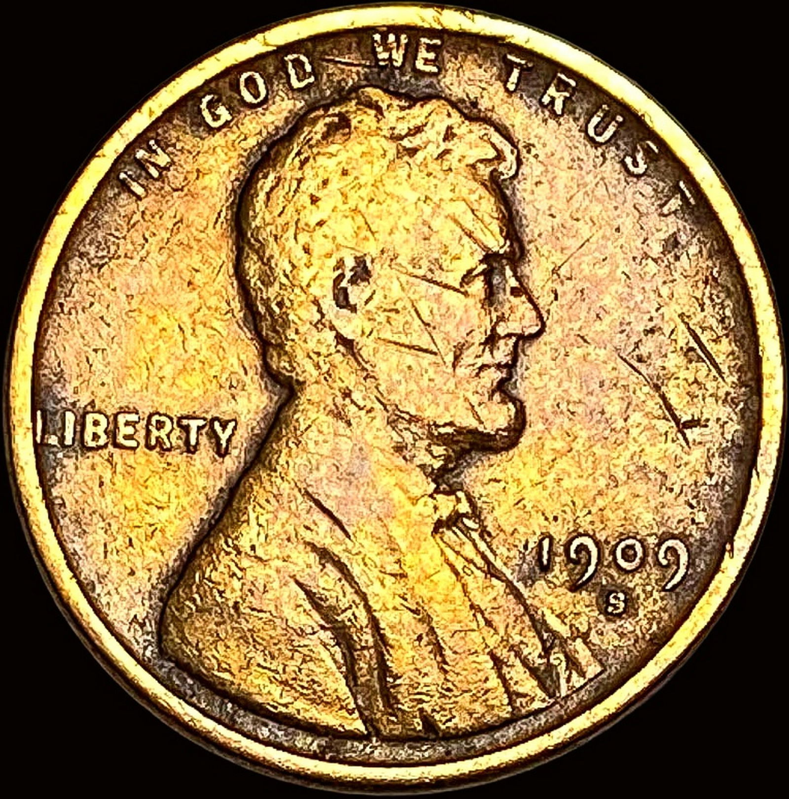 1909-S Lincoln Wheat Cent NEARLY UNCIRCULATED (1 of 2)