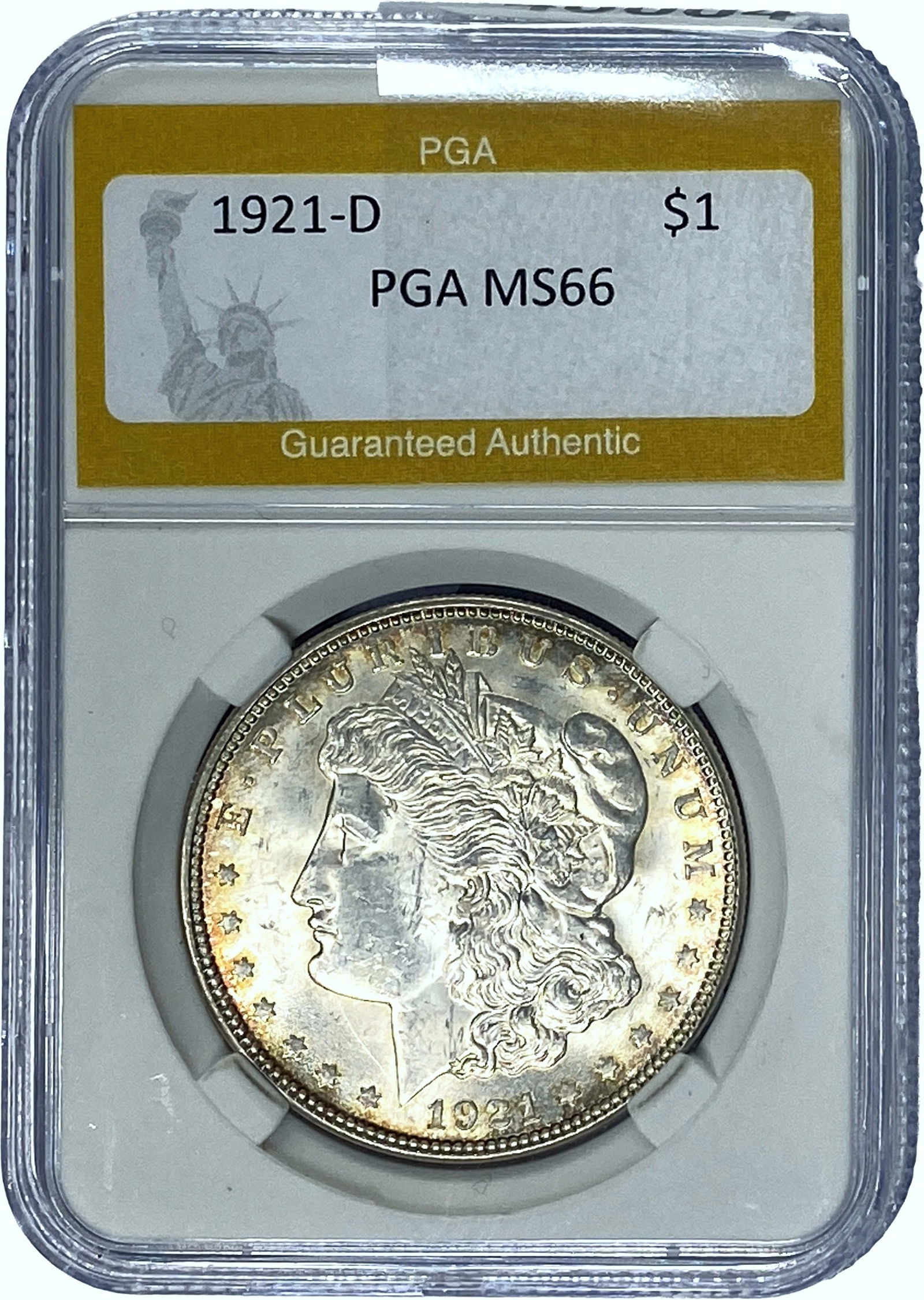1921-D Morgan Dollar PGA MS66 (1 of 2)