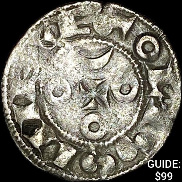 [1170-1245] France Crusades Silver Denier NEARLY UNCIRCULATED: [1170-1245] France Crusades Silver Denier NEARLY UNCIRCULATED