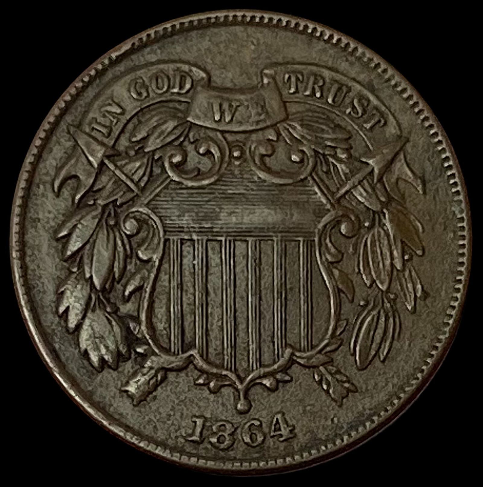 1864 Copper 2 Cents CLOSELY UNCIRCULATED (1 of 2)