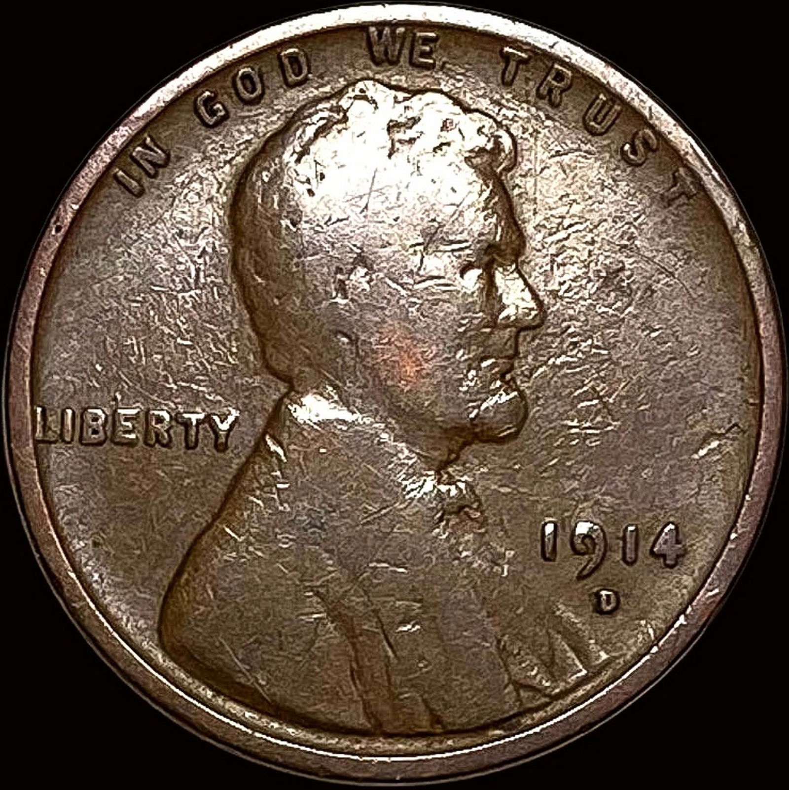 1914-D Lincoln Wheat Cent LIGHTLY CIRCULATED (1 of 2)
