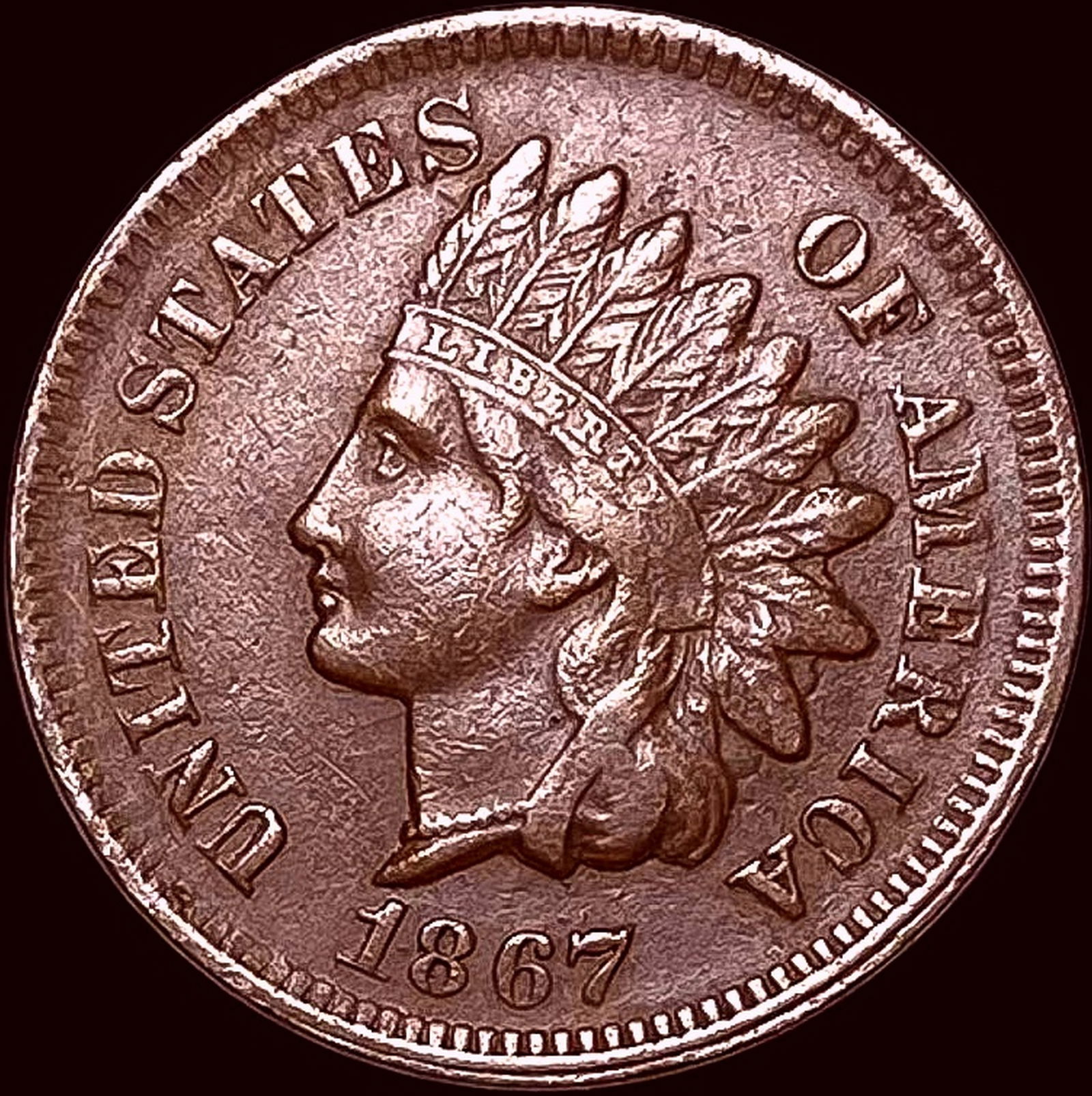 1867 Indian Head Cent CLOSELY UNCIRCULATED (1 of 2)