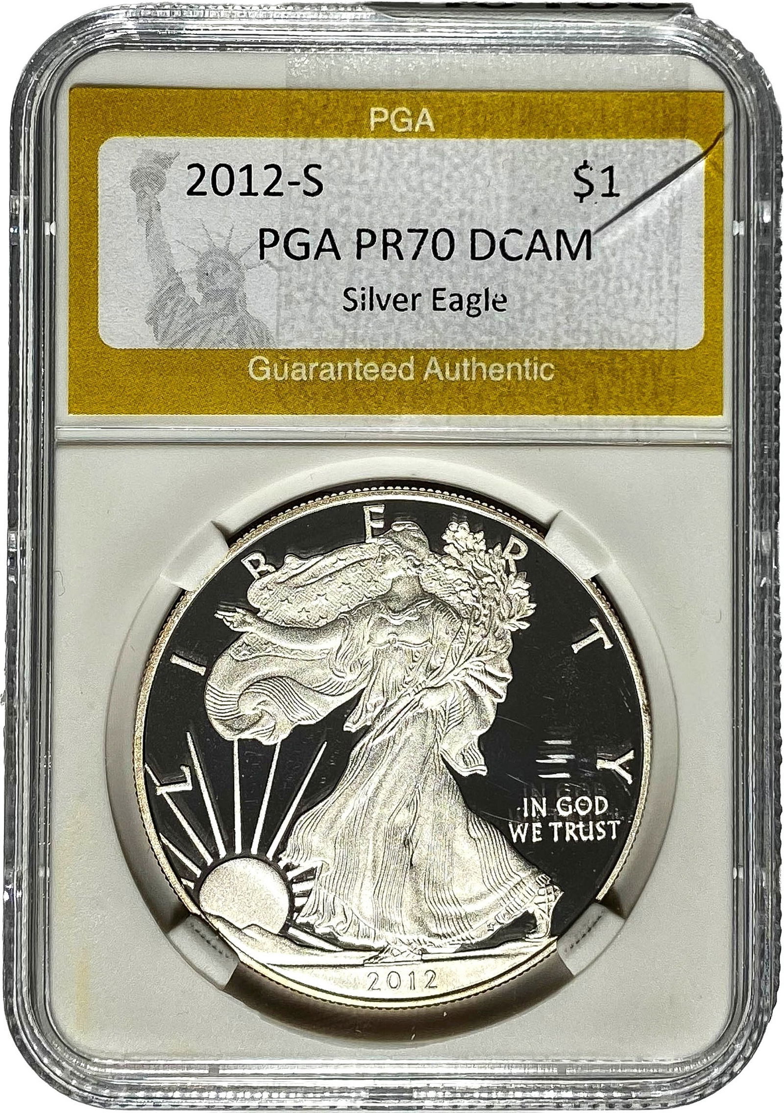2012-S $1 Silver Eagle PGA PR70 DCAM (1 of 2)